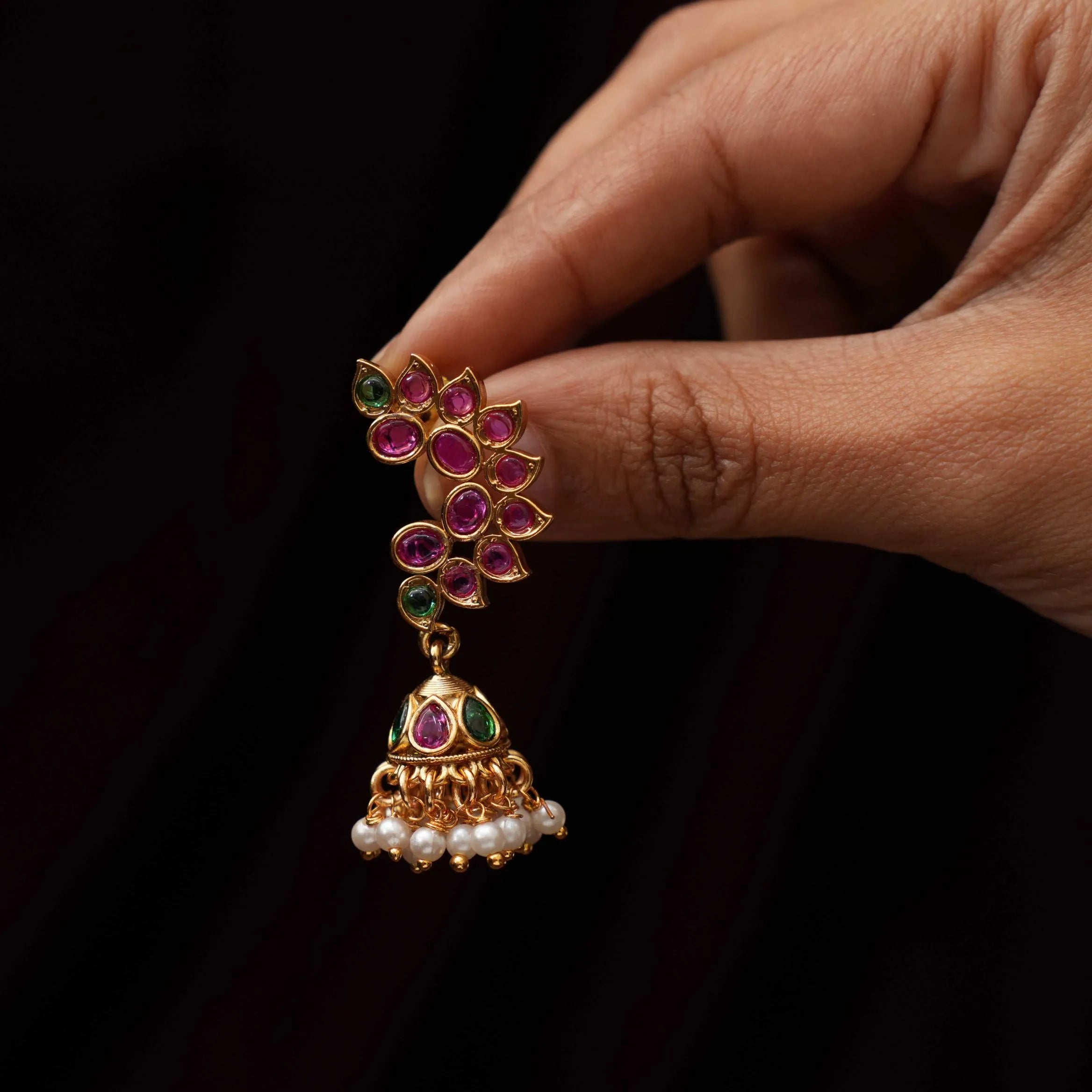 Lisha Antique Jhumka Earrings