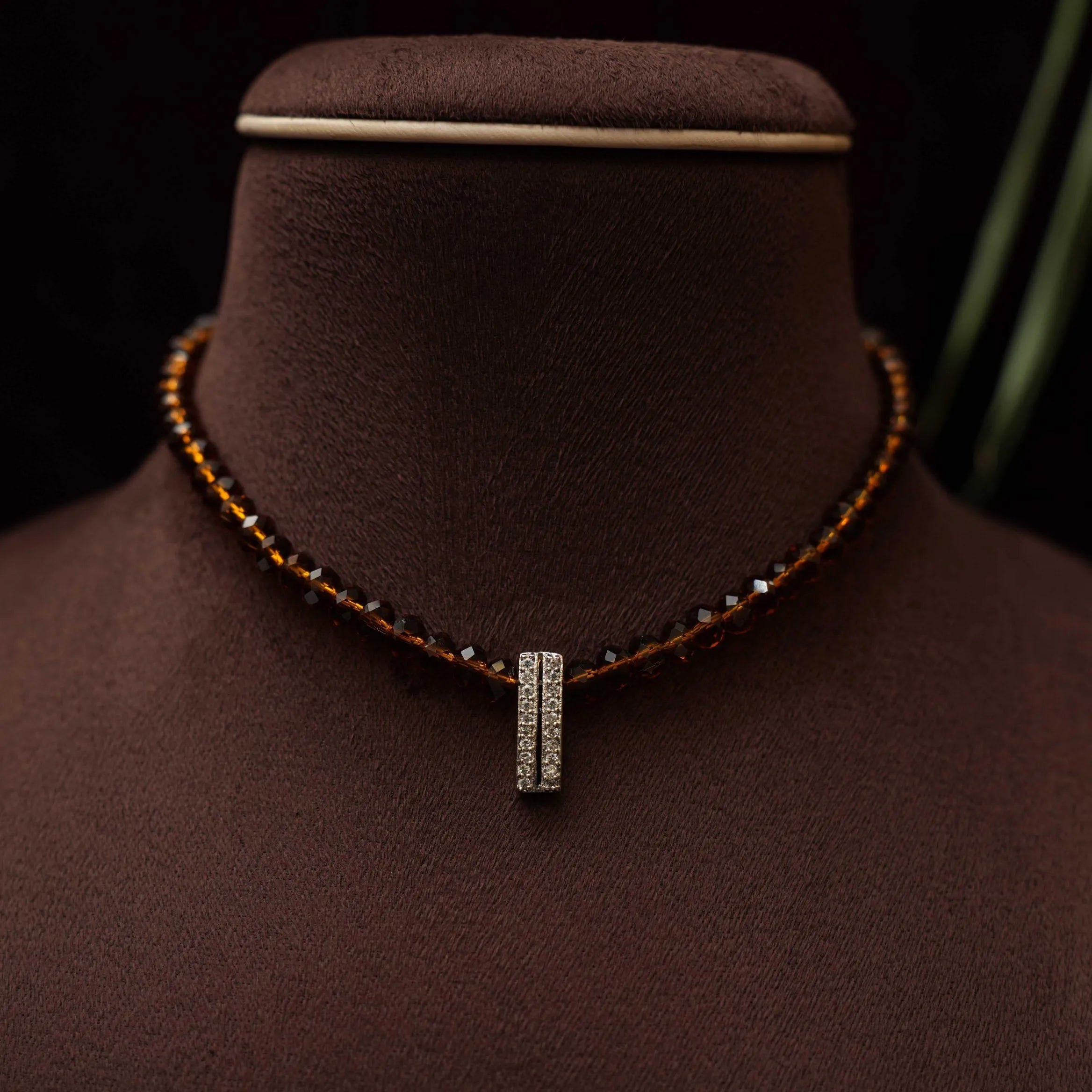 Lithi Beaded Zircon Choker - Rimli Boutique