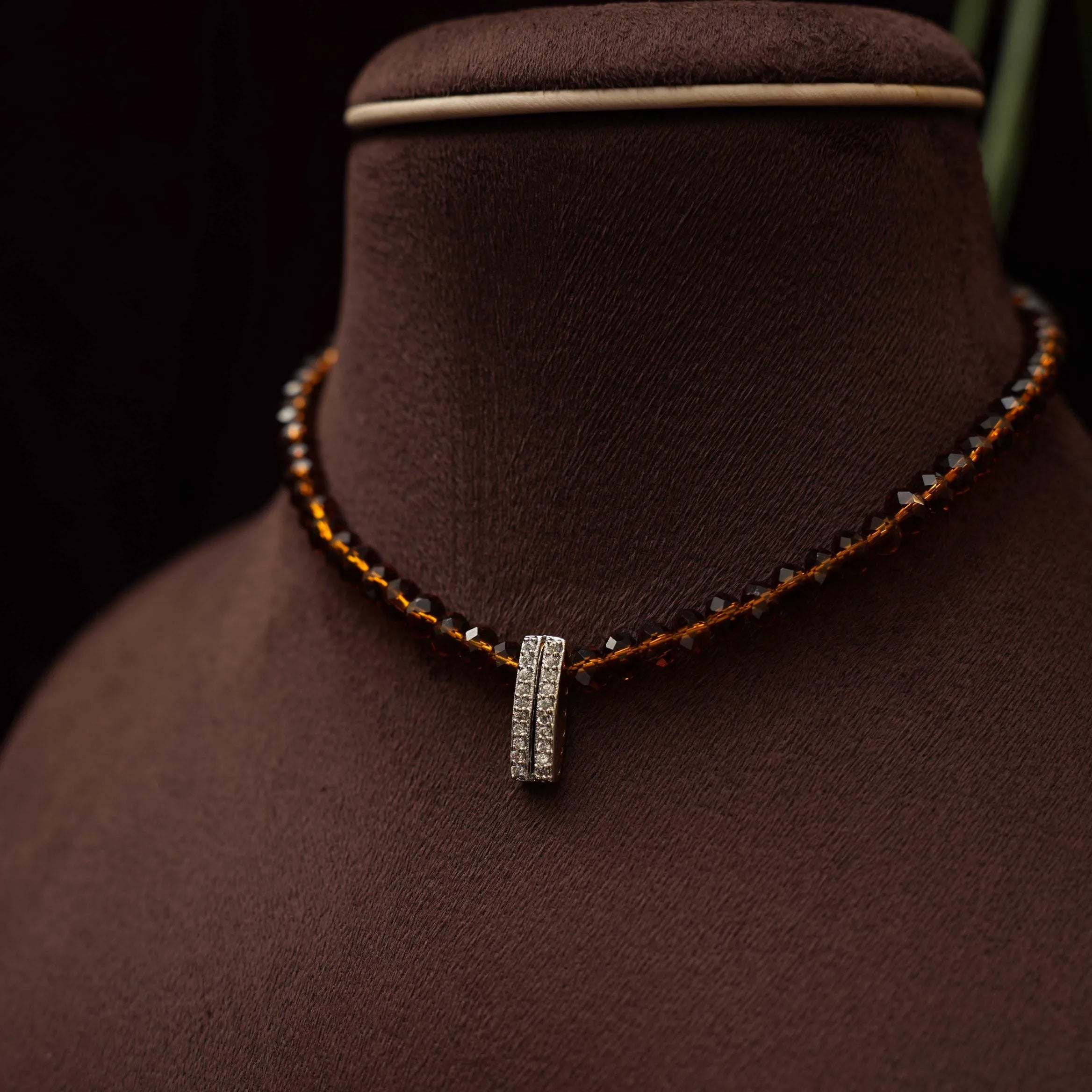 Lithi Beaded Zircon Choker - Rimli Boutique