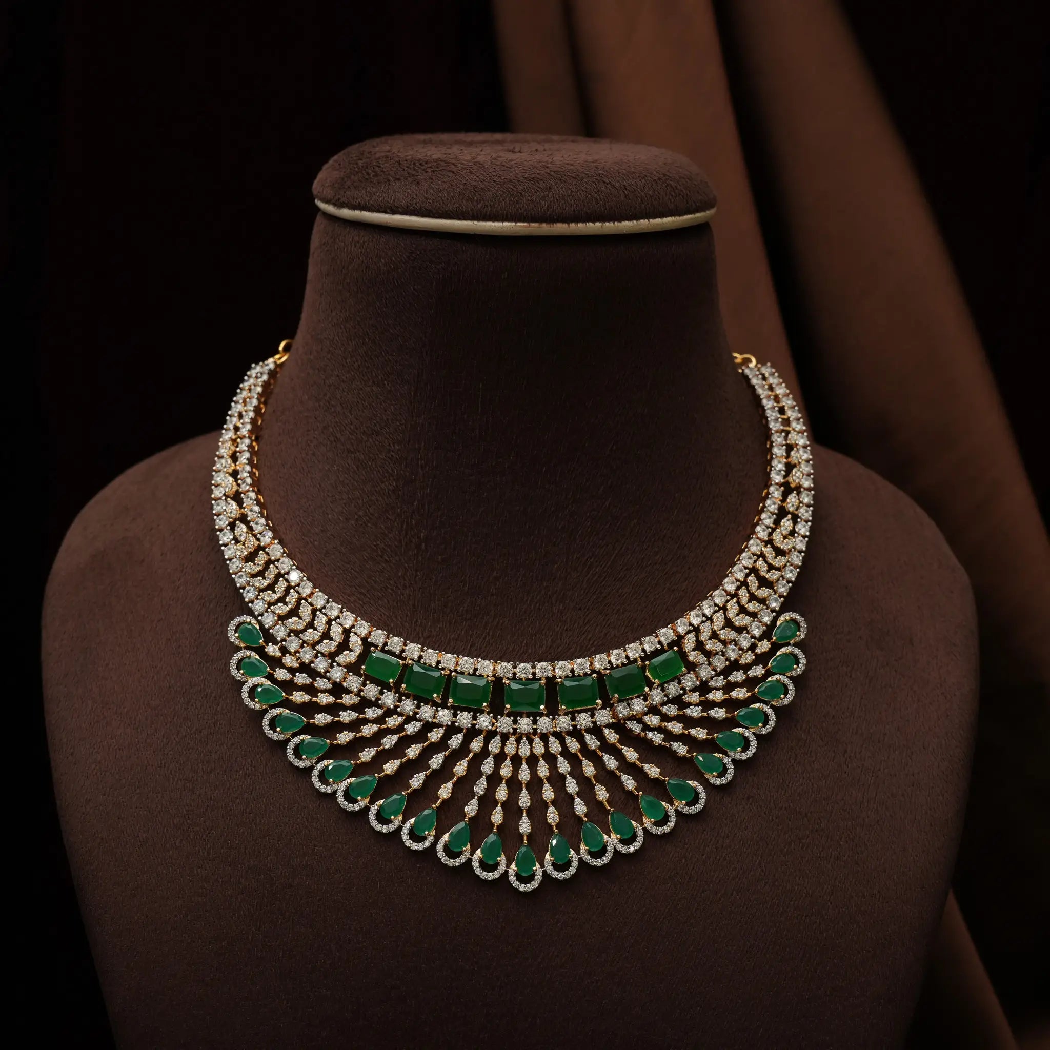 Maerya Zircon Necklace - Green