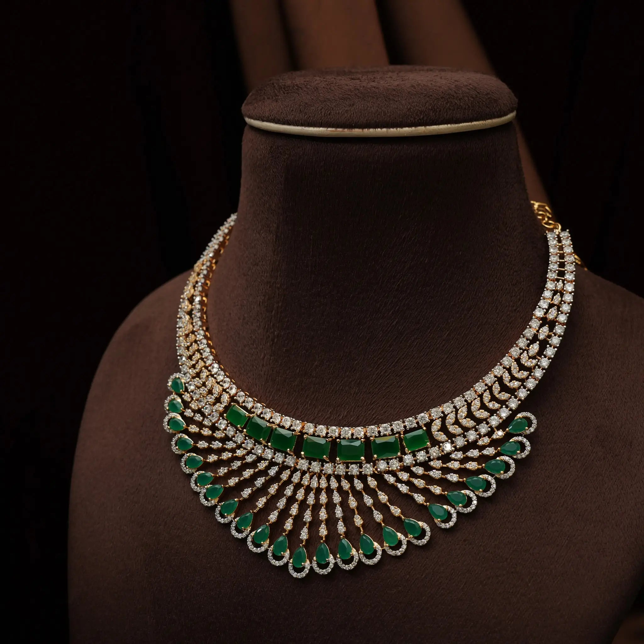 Maerya Zircon Necklace - Green