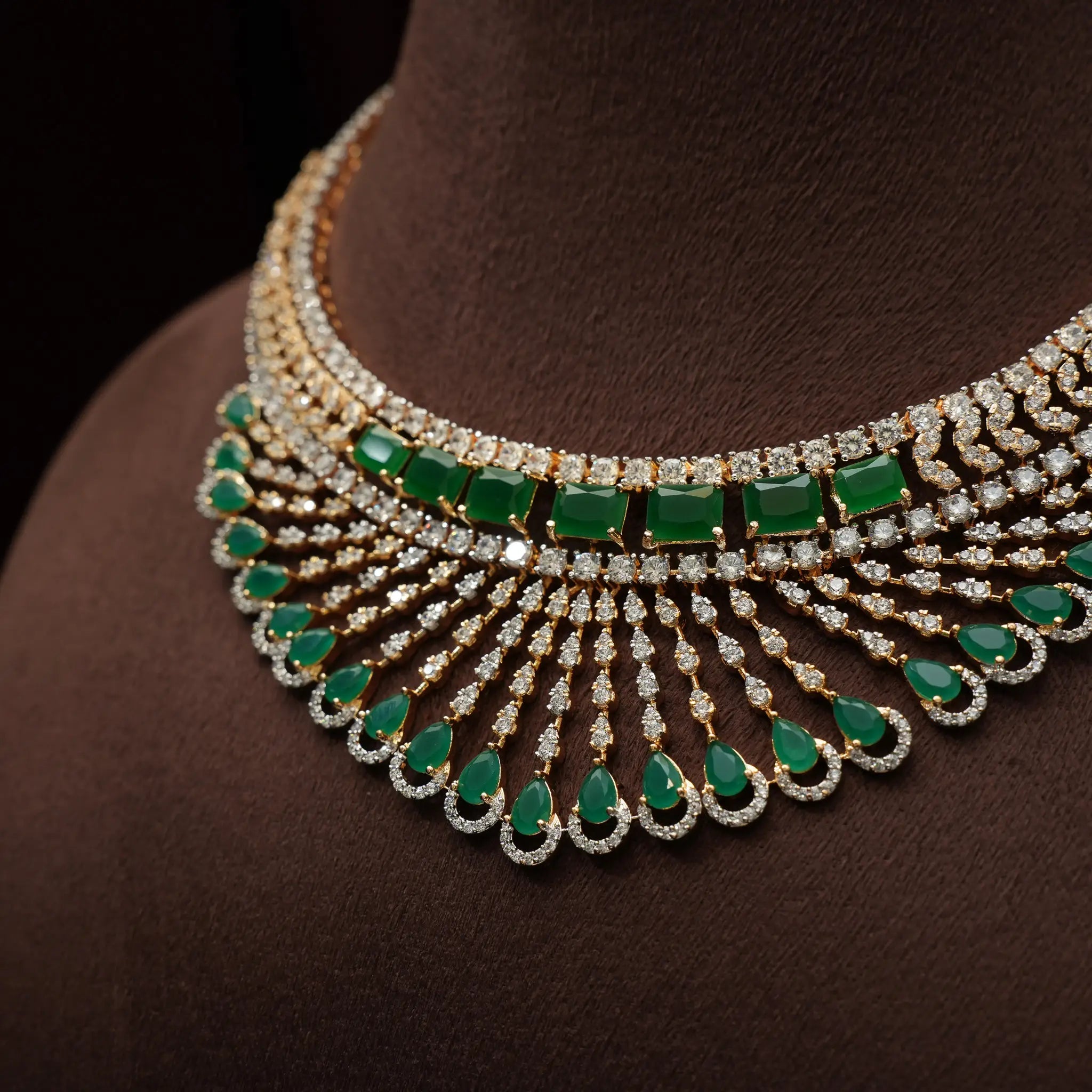 Maerya Zircon Necklace - Green