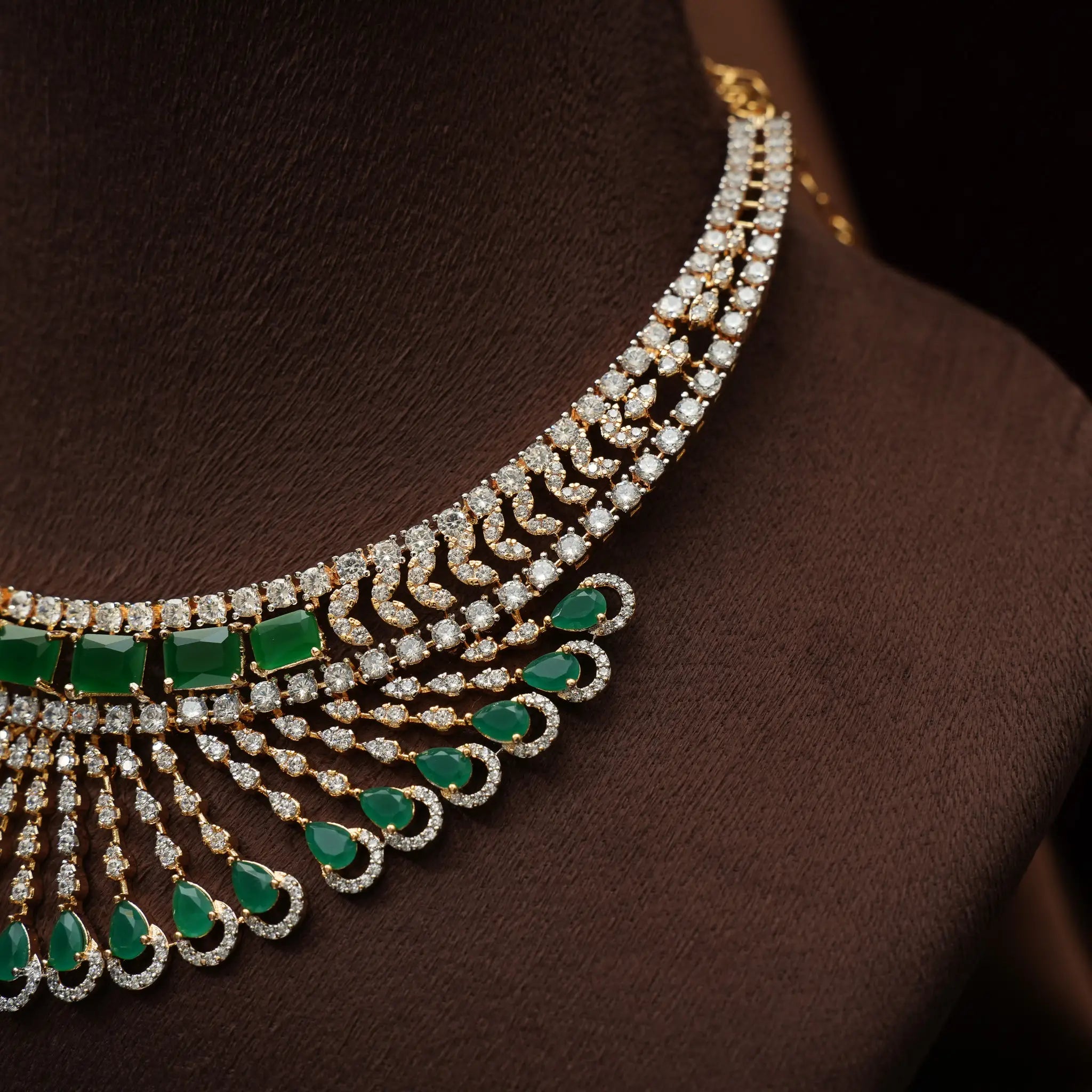 Maerya Zircon Necklace - Green
