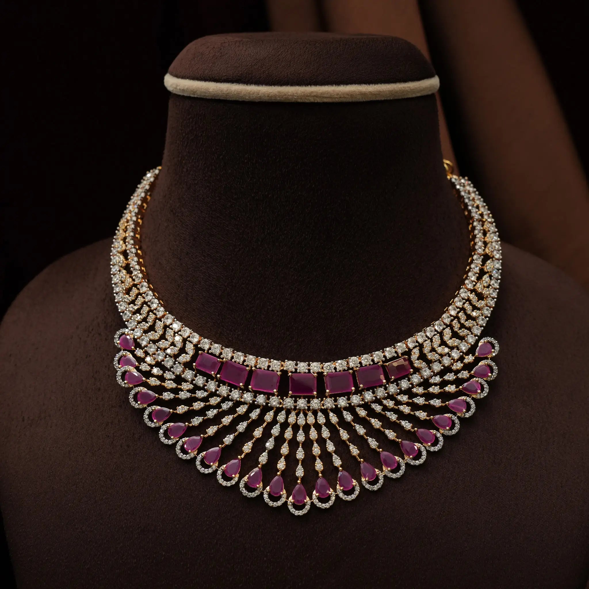 Maerya Zircon Necklace - Ruby
