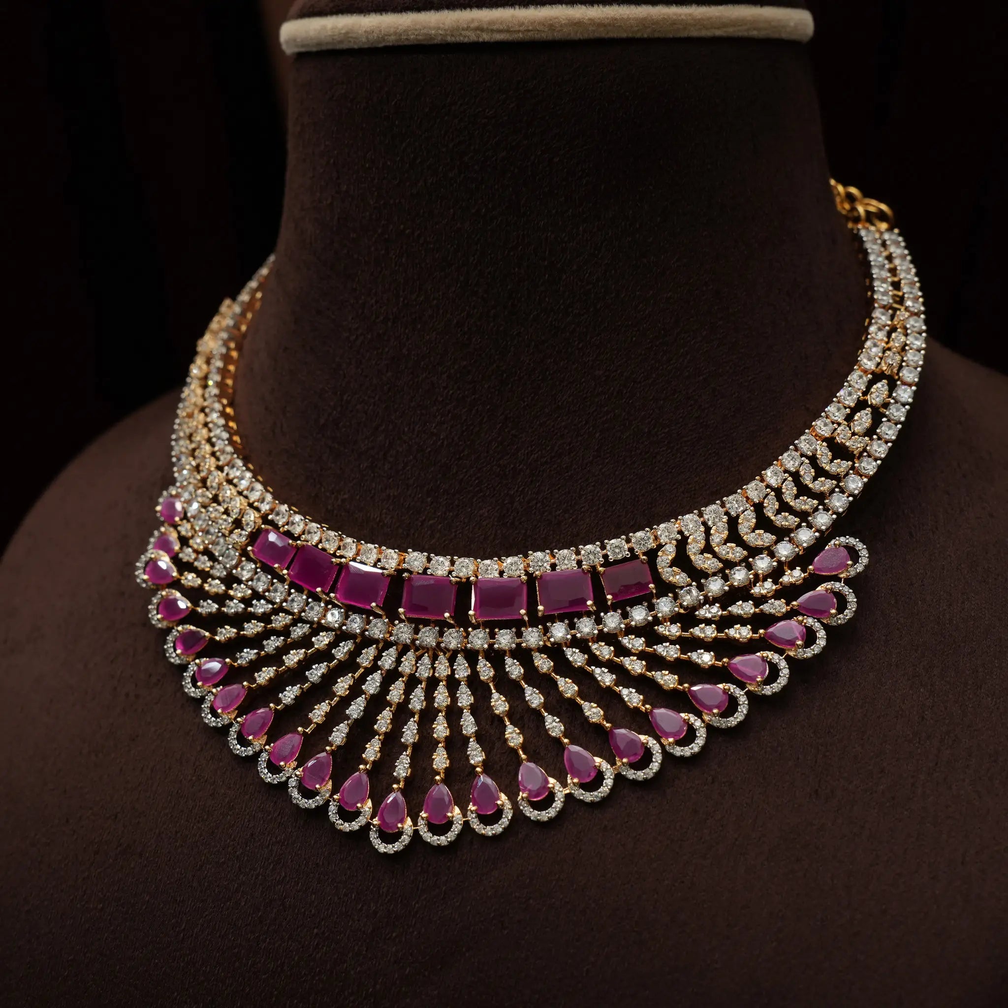 Maerya Zircon Necklace - Ruby