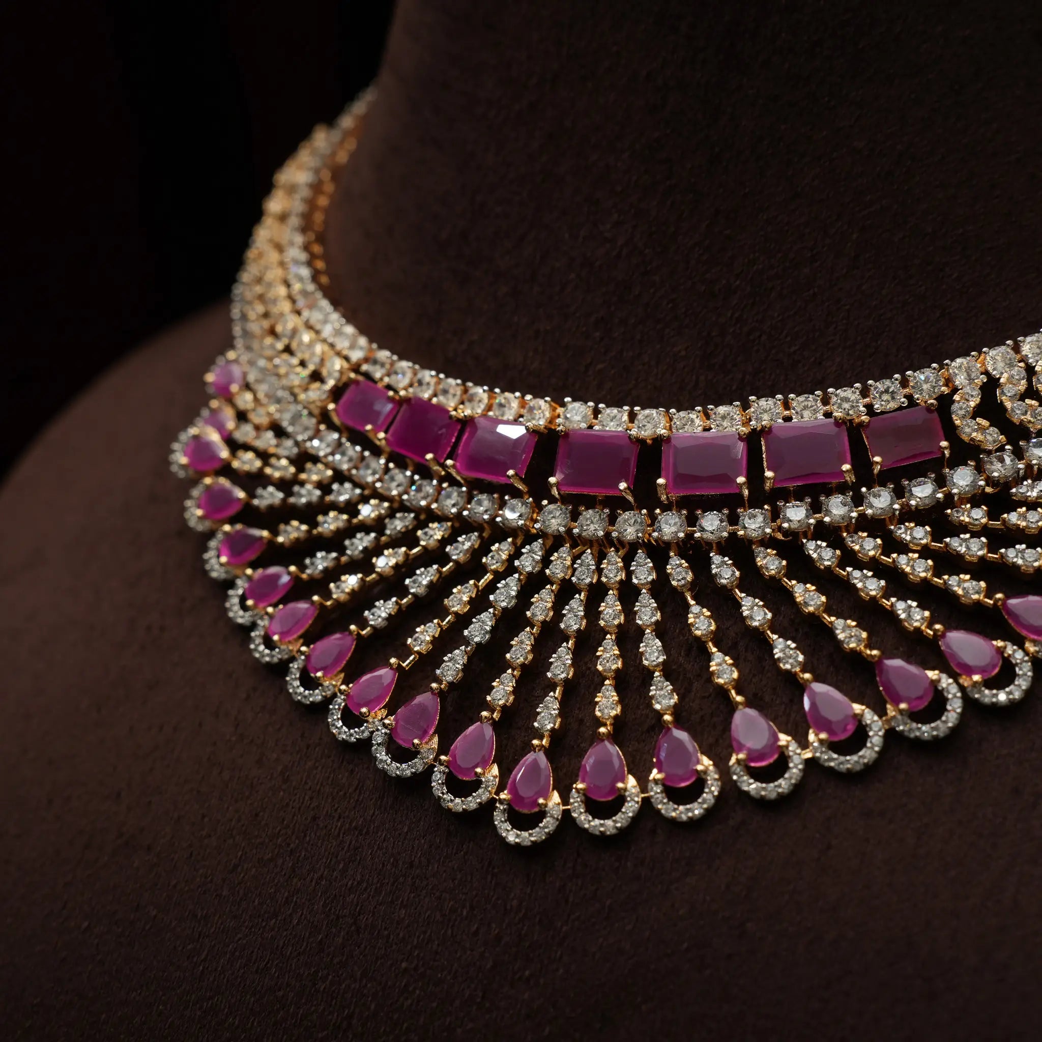 Maerya Zircon Necklace - Ruby