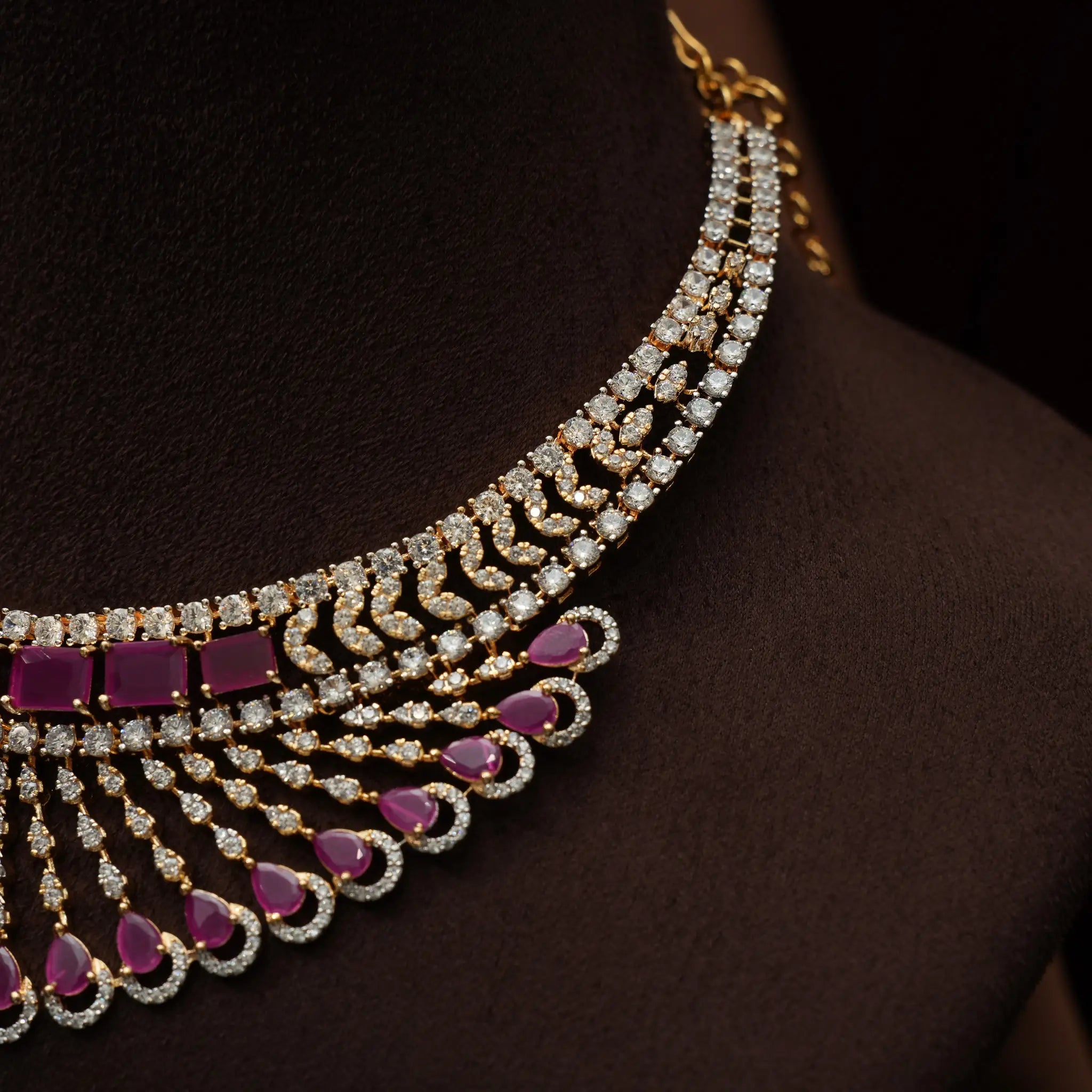Maerya Zircon Necklace - Ruby