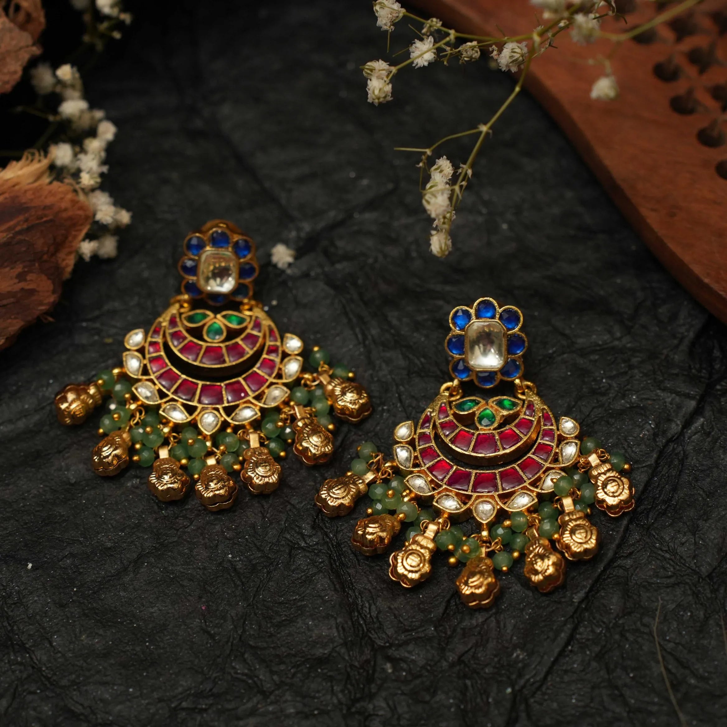 Maeve Polki Chandbali Earrings