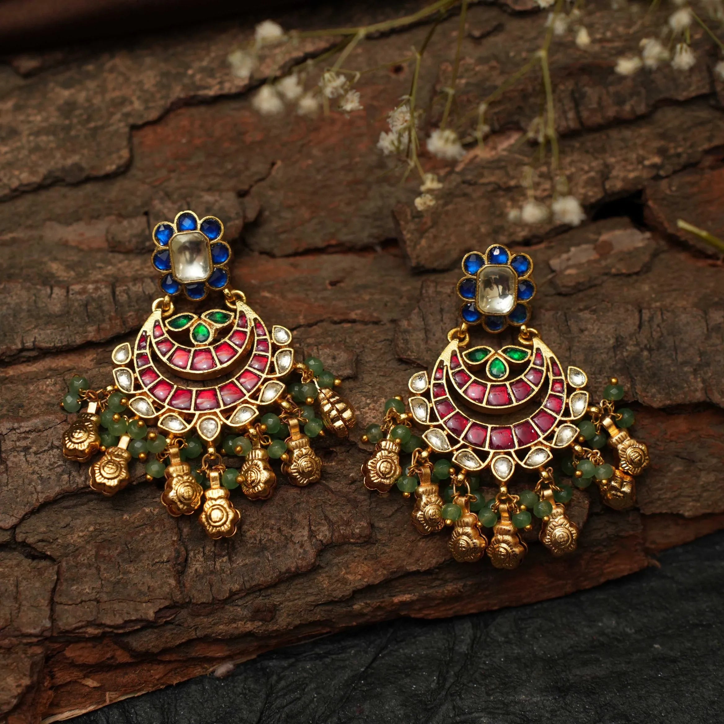 Maeve Polki Chandbali Earrings