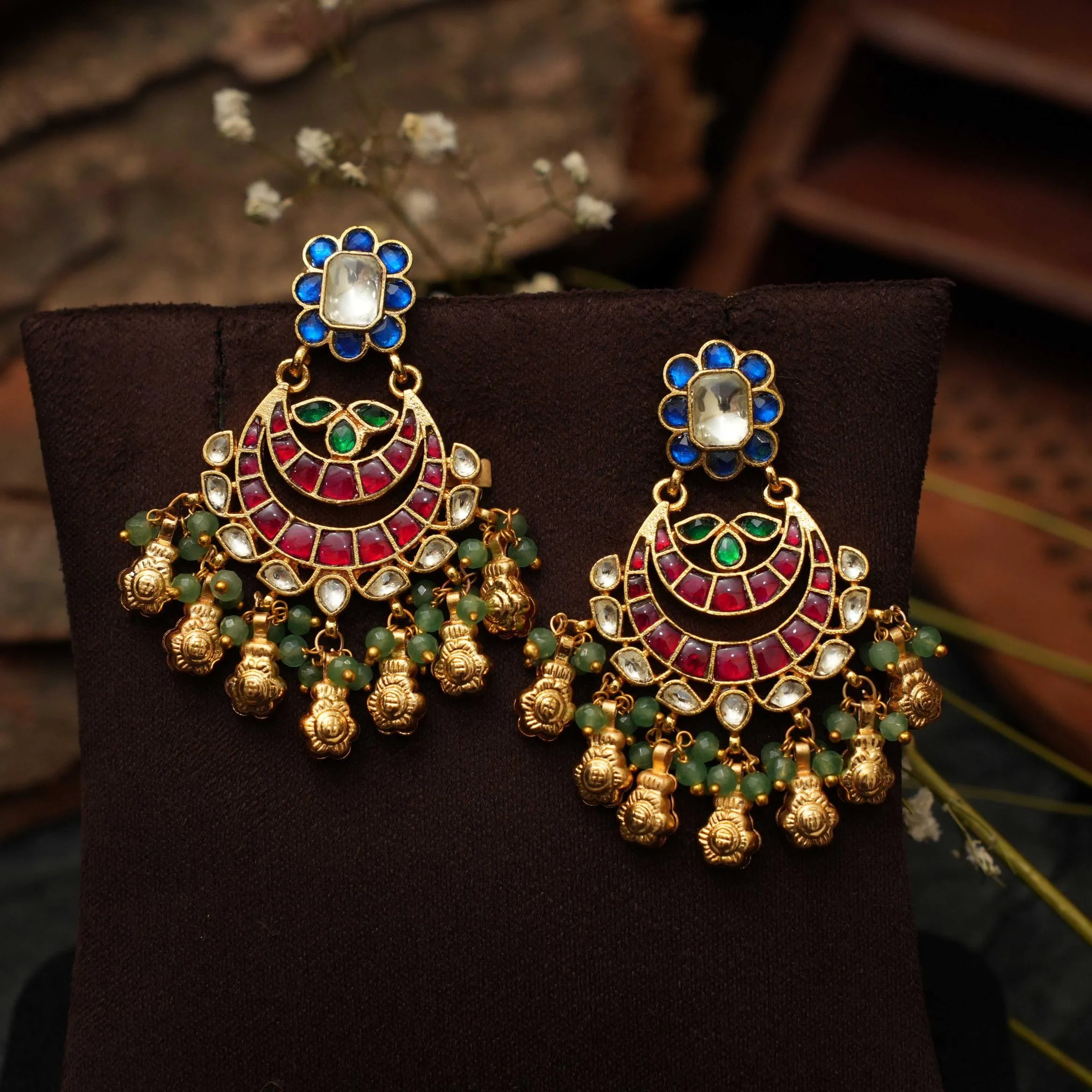 Maeve Polki Chandbali Earrings