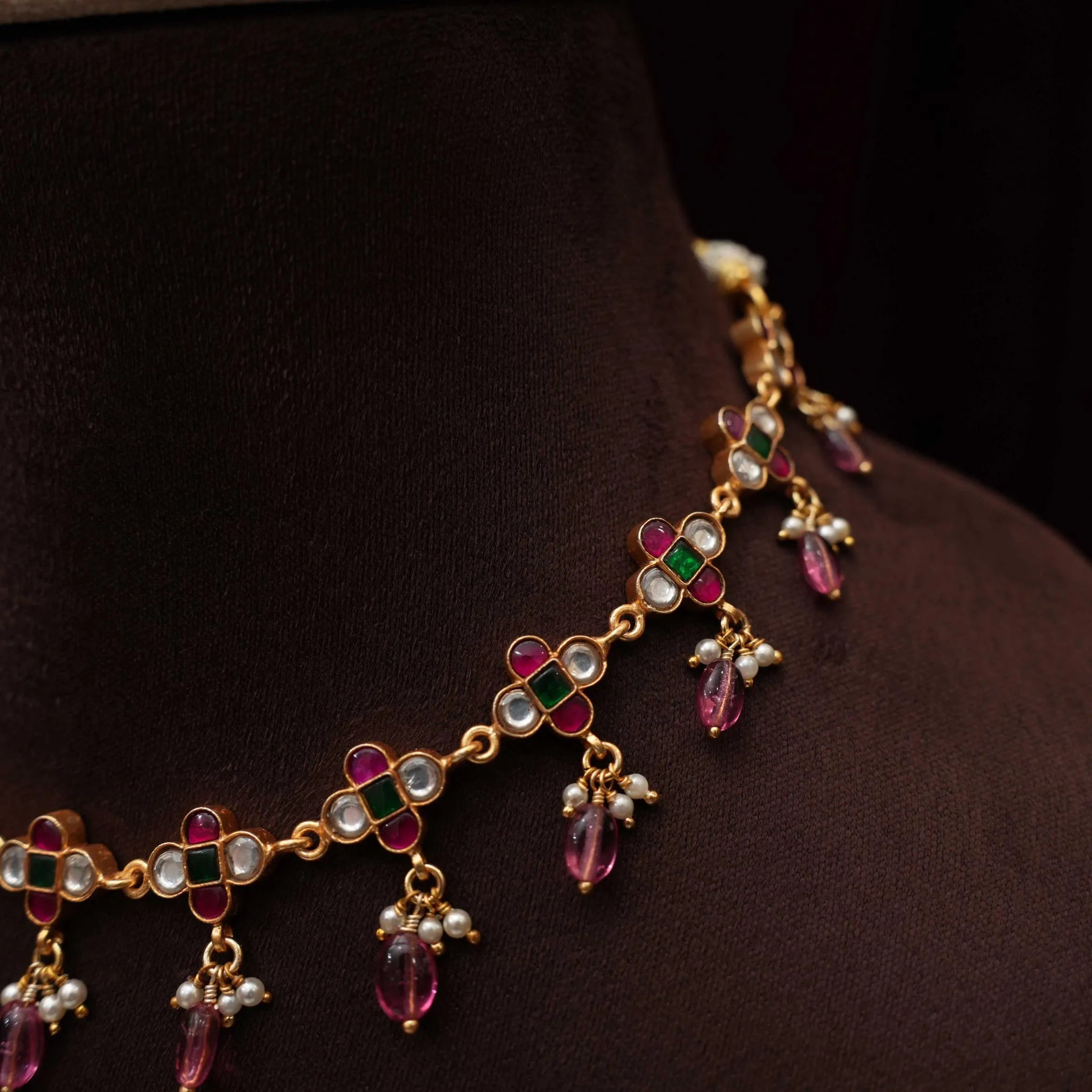 Mahika Silver Necklace - Beaded