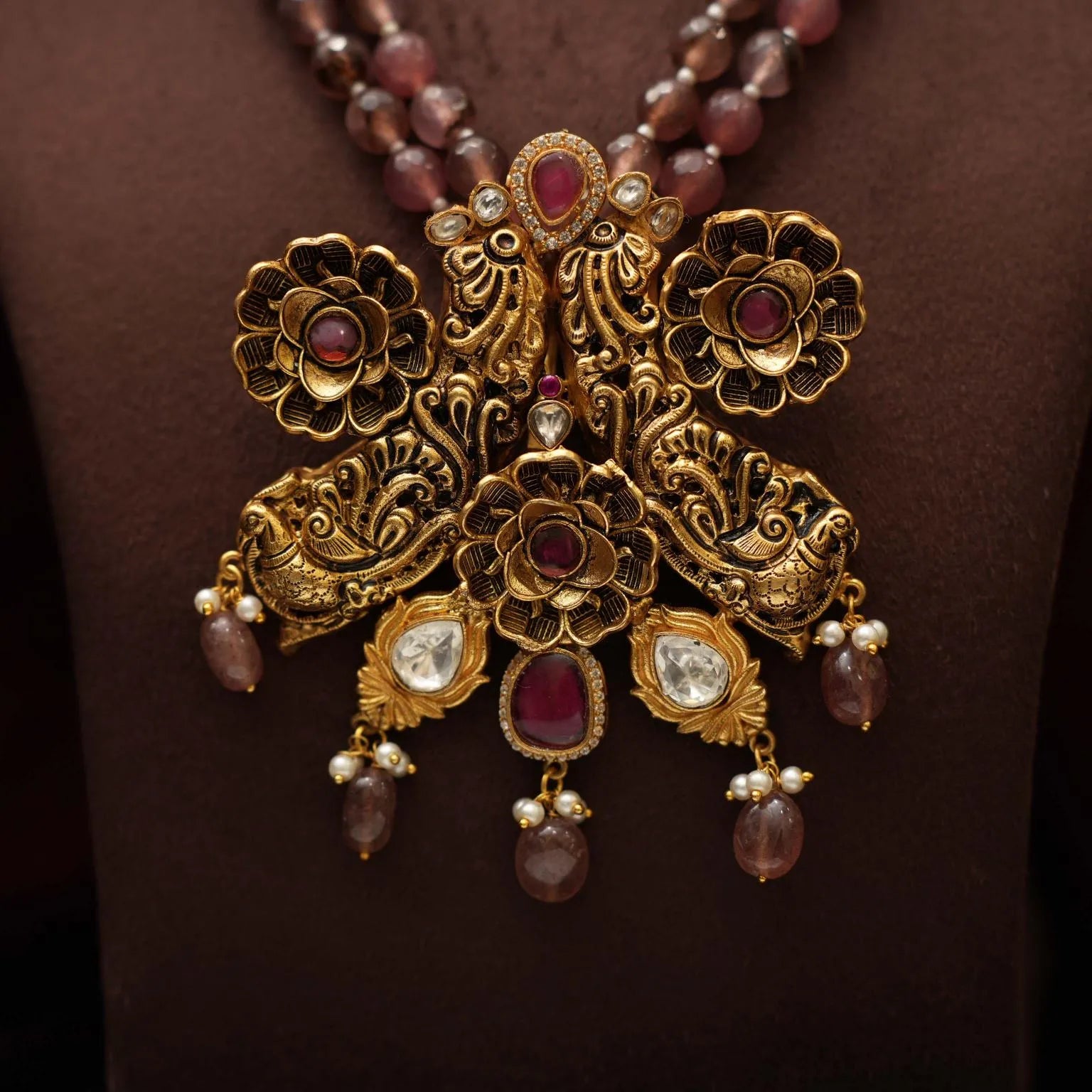Mahira Antique Beaded Necklace
