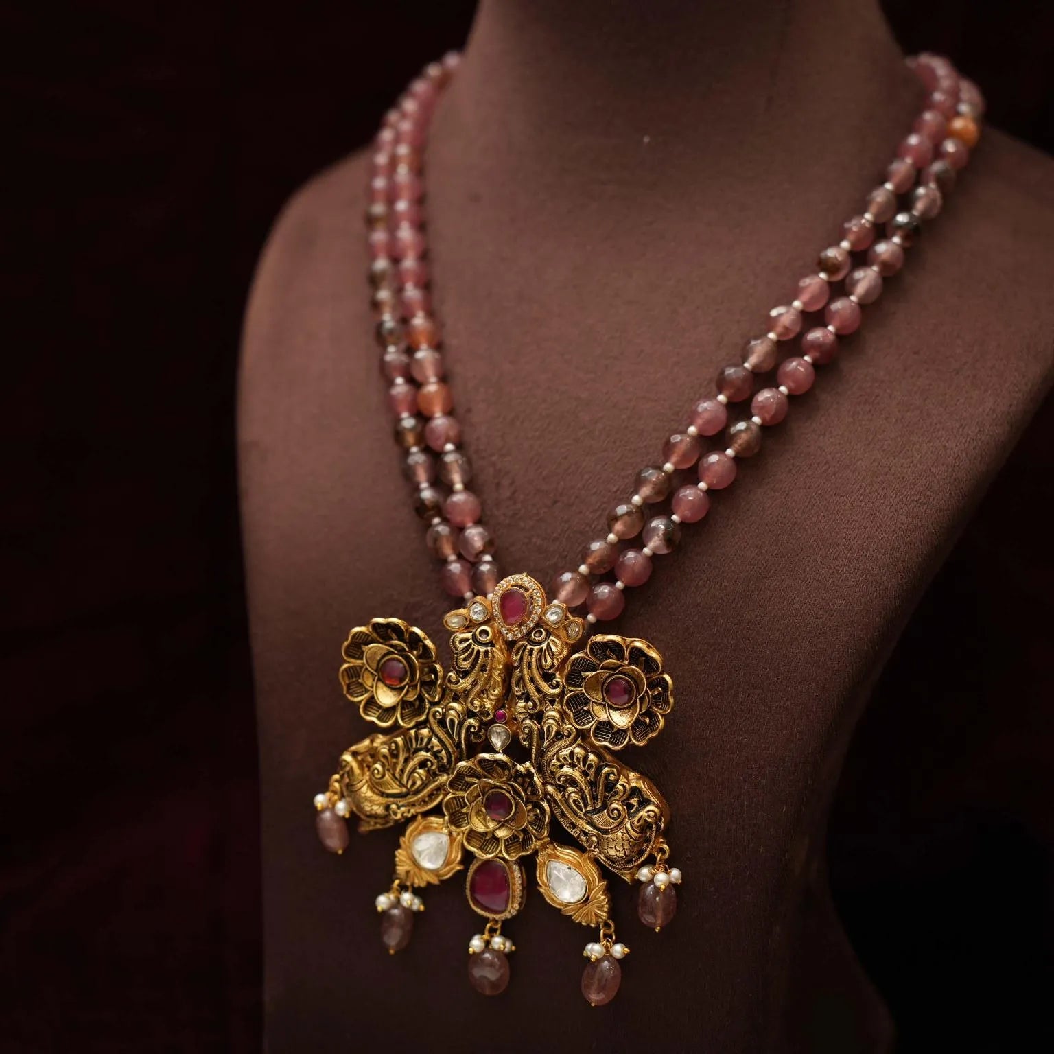 Mahira Antique Beaded Necklace