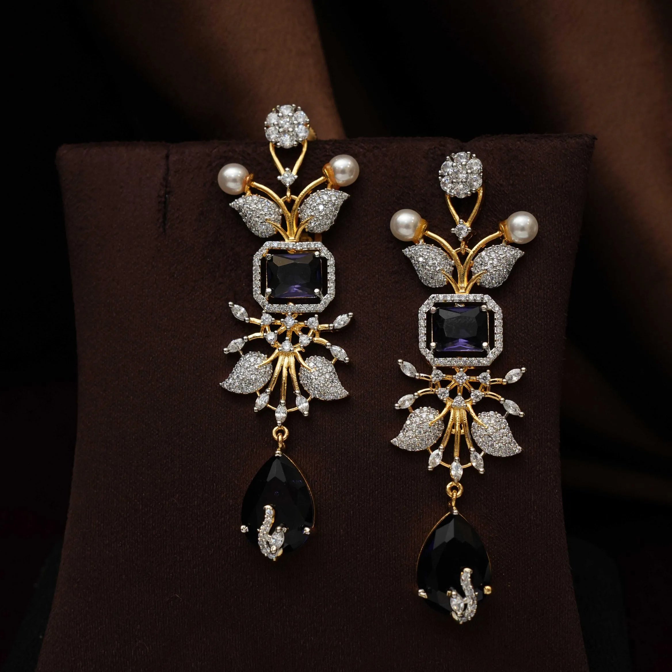 Malini Zircon Necklace - Purple