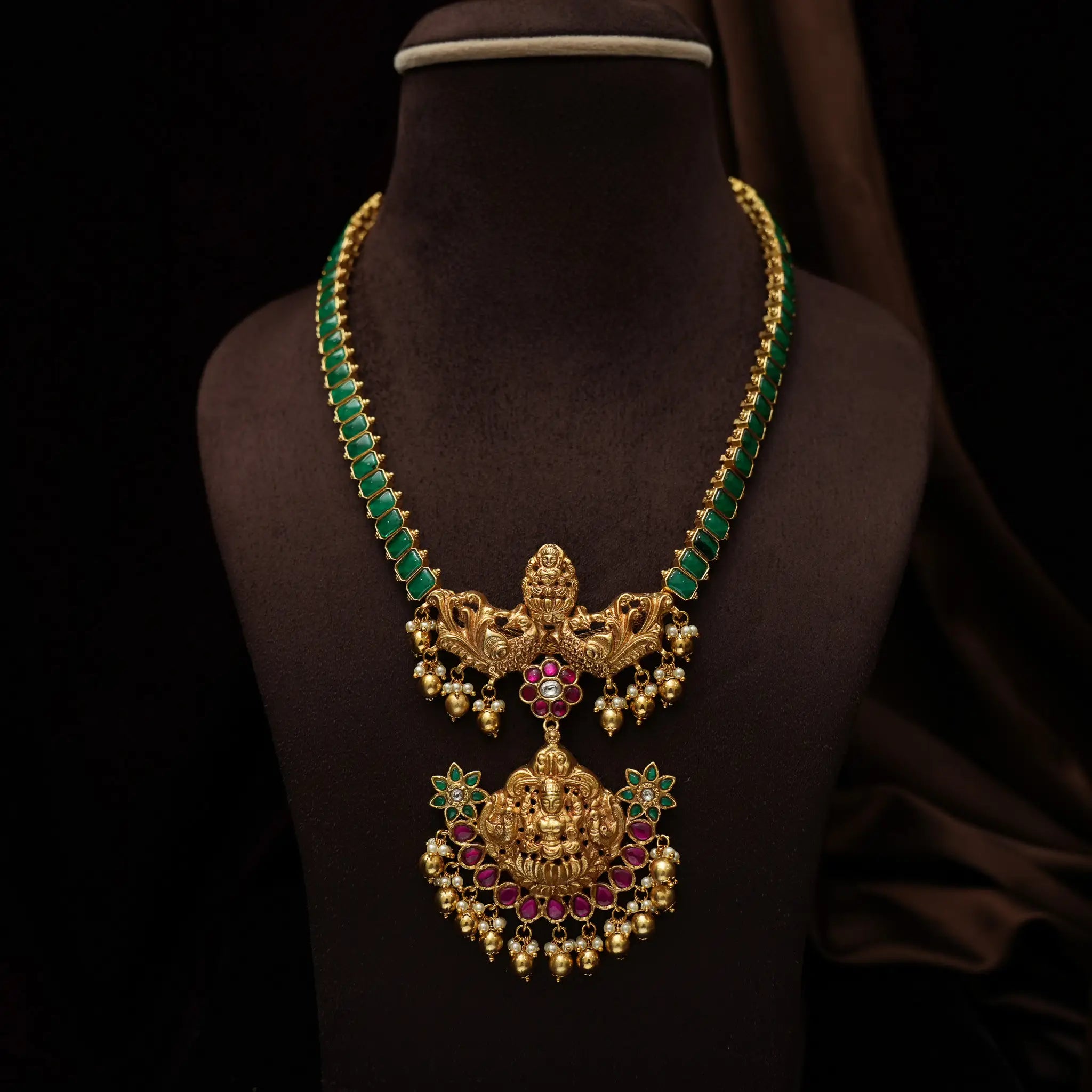 Manavi Statement Necklace - Green