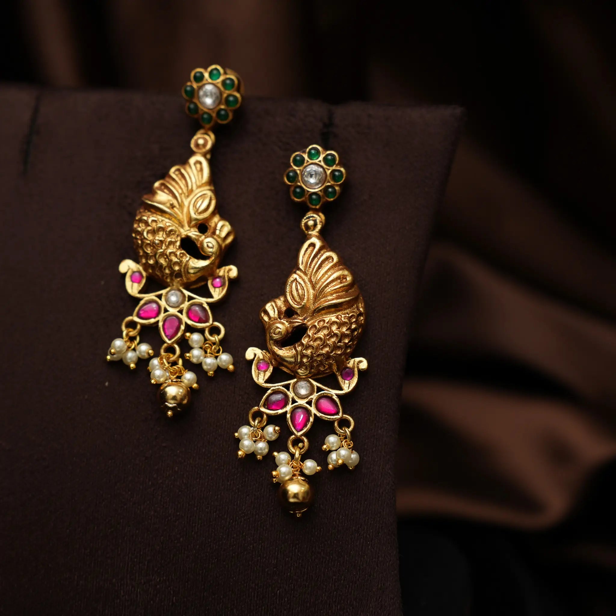 Manavi Statement Necklace - Red