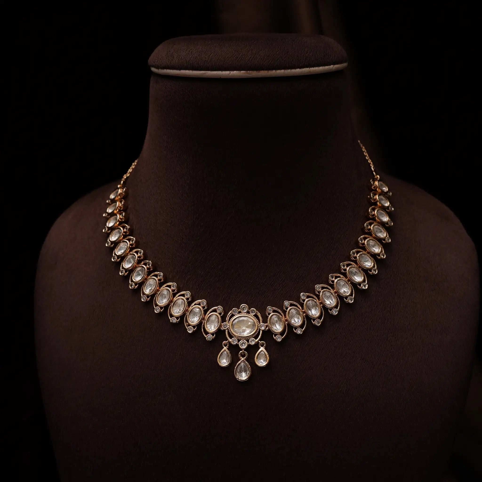 Manisha Victorian Polki Necklace - Victorian Finish