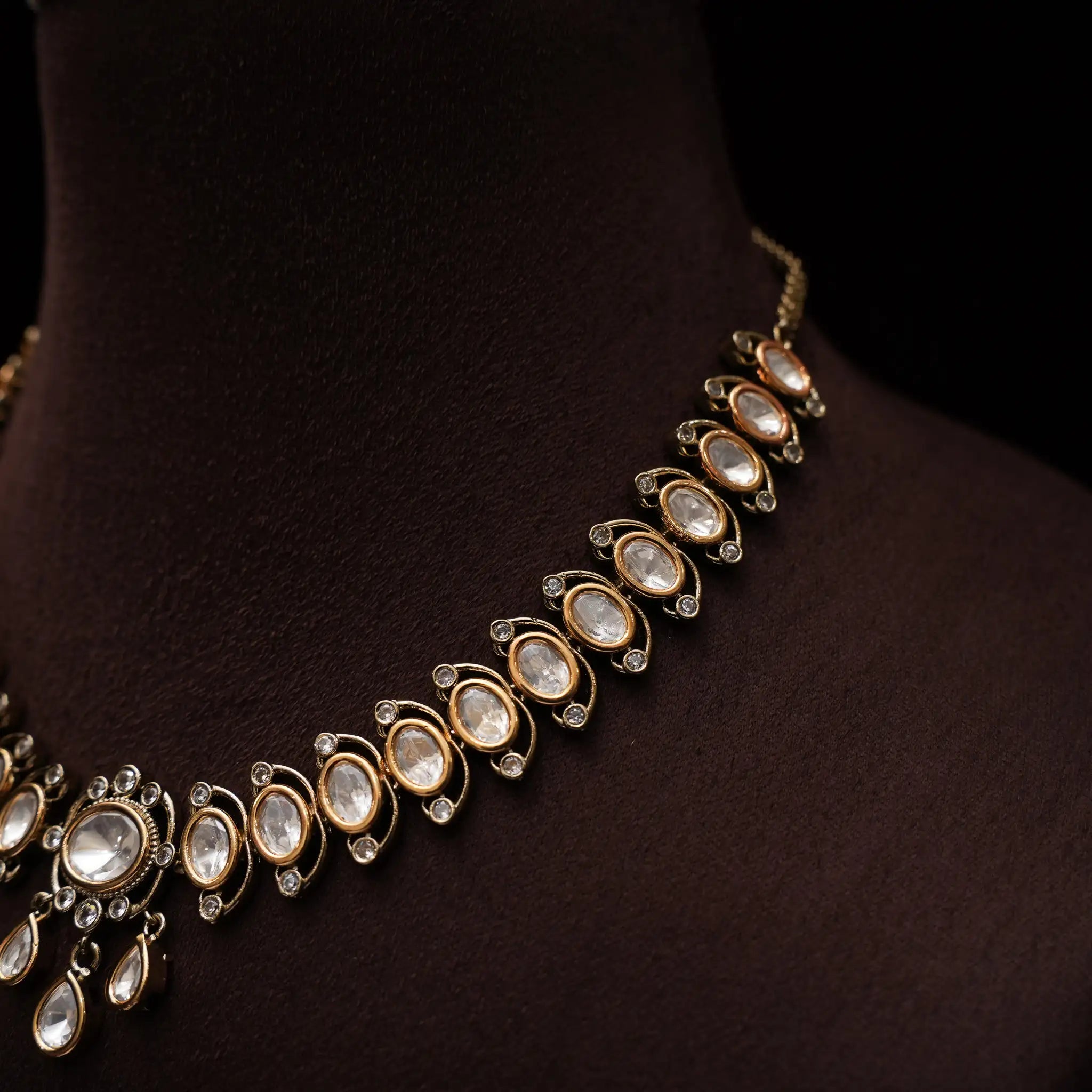 Manisha Victorian Polki Necklace - Victorian Finish