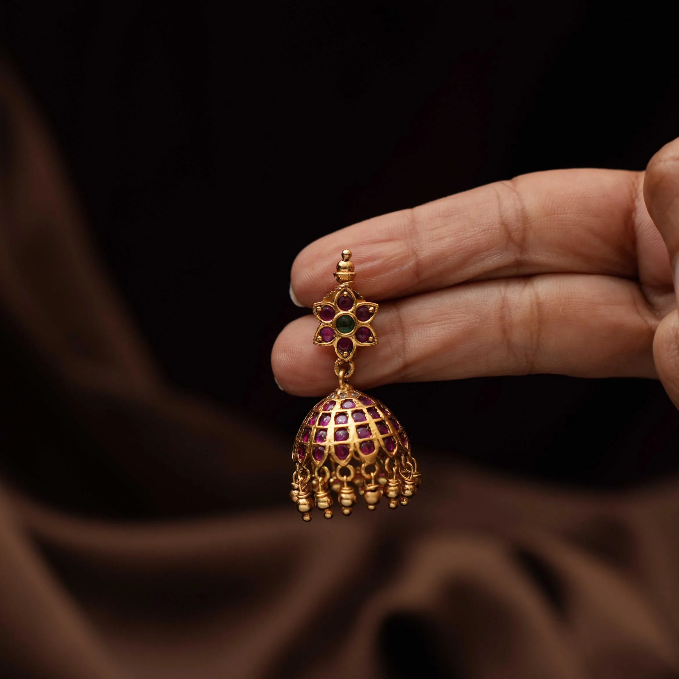 Manjula Antique Jhumka Earring - Sia