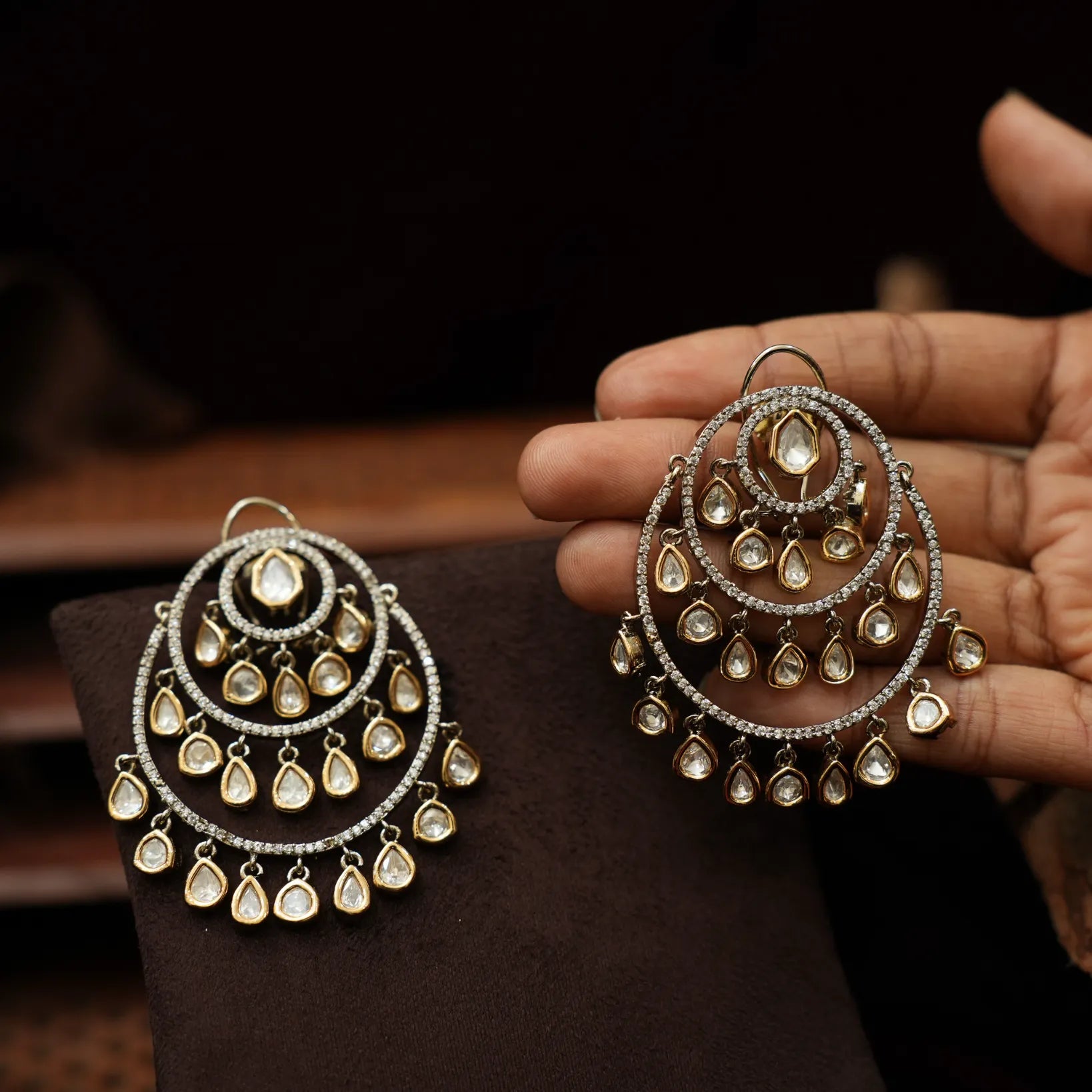 Mathura Victorian Chandbali Earrings