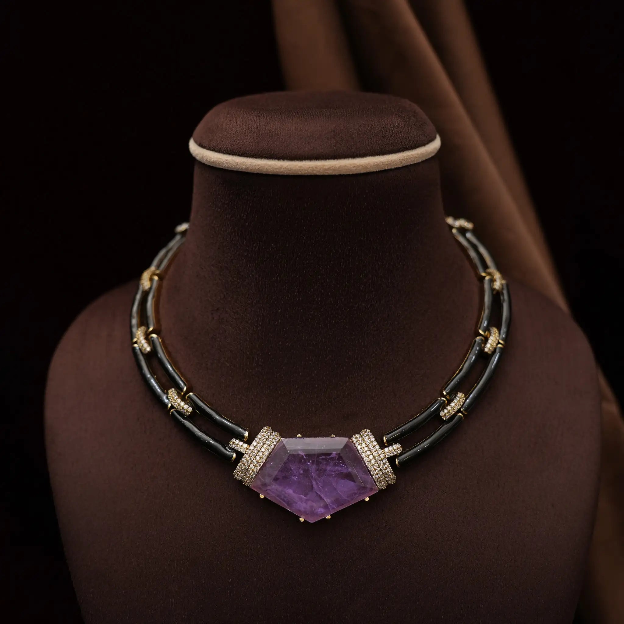 Matilda Statement Necklace - Purple