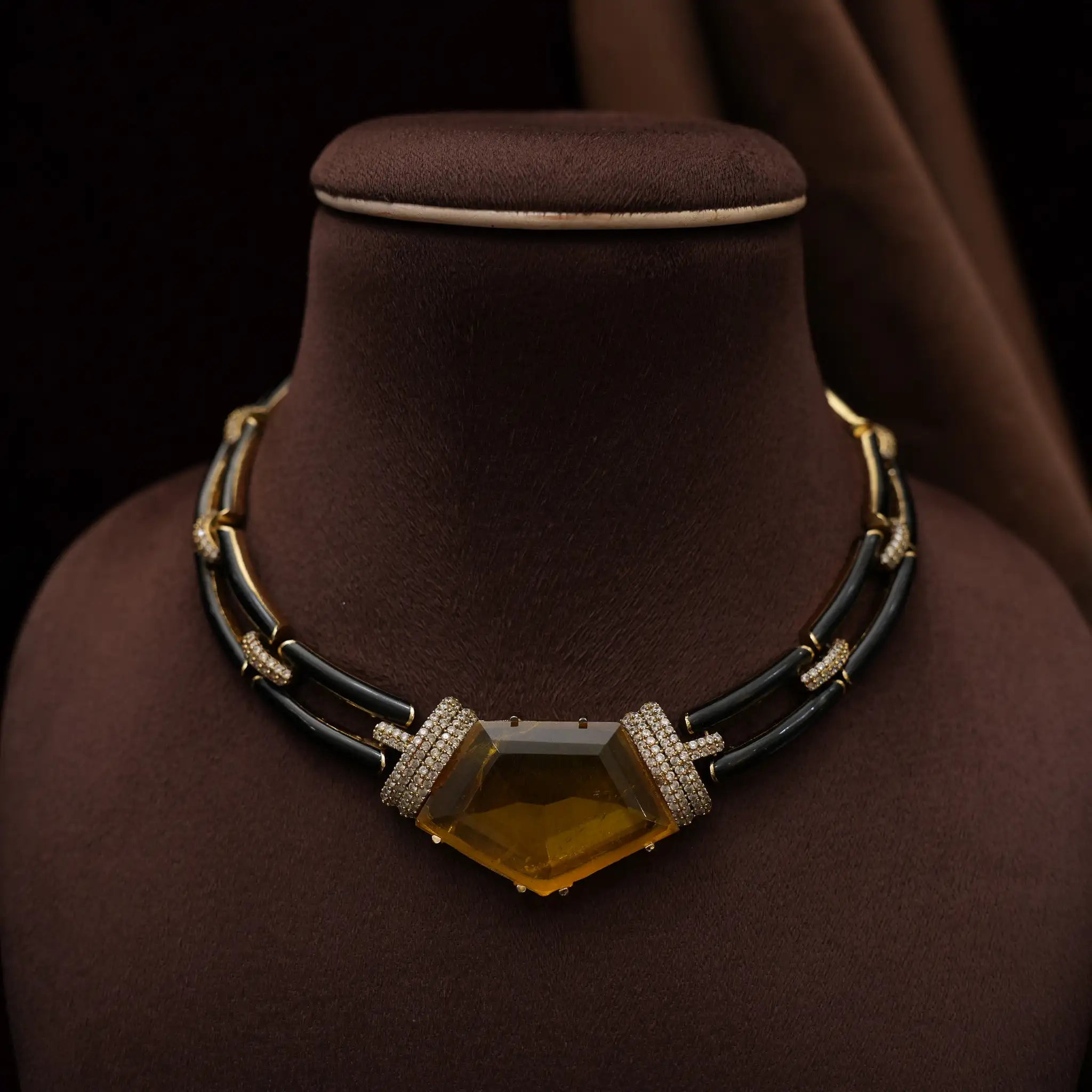 Matilda Statement Necklace - Yellow