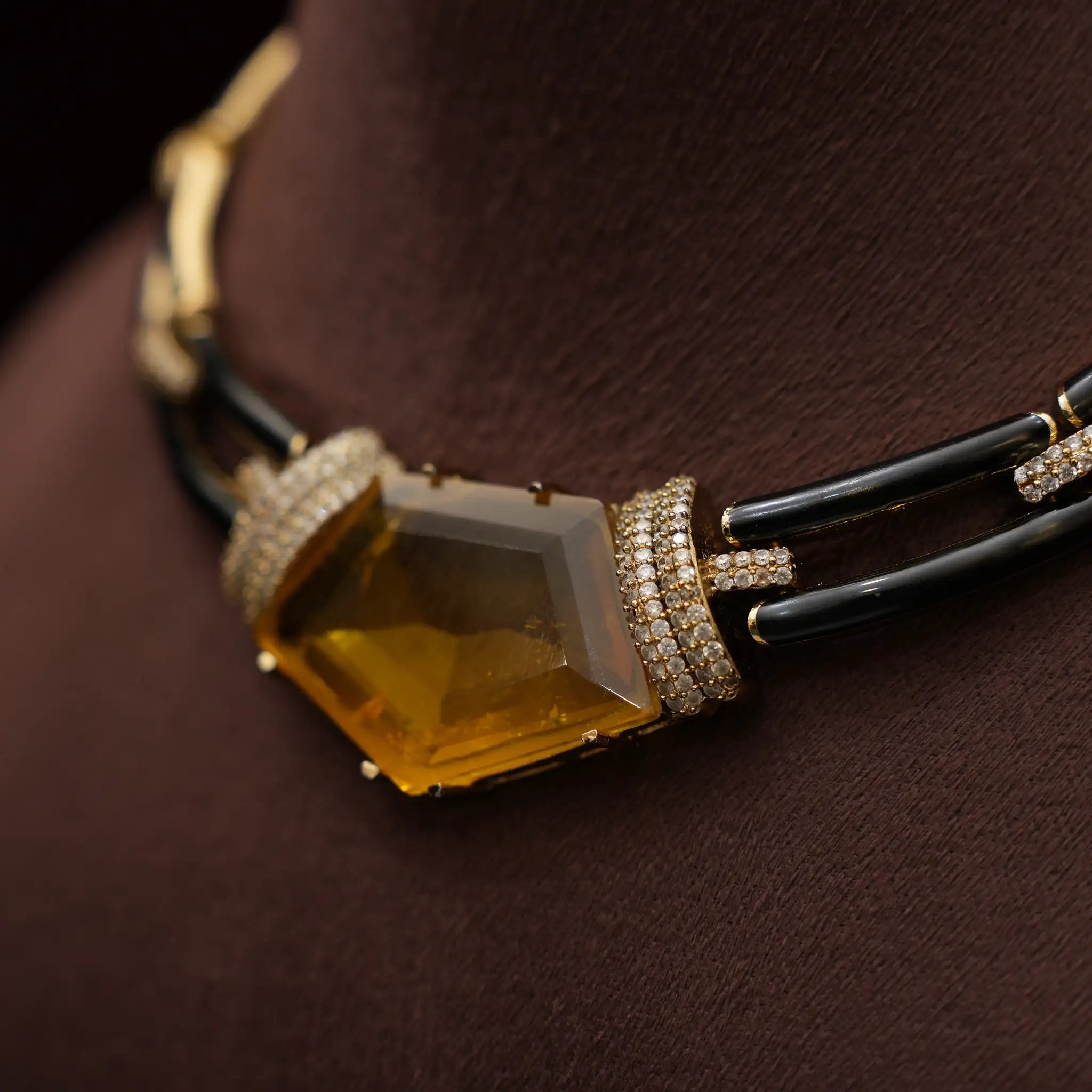 Matilda Statement Necklace - Yellow