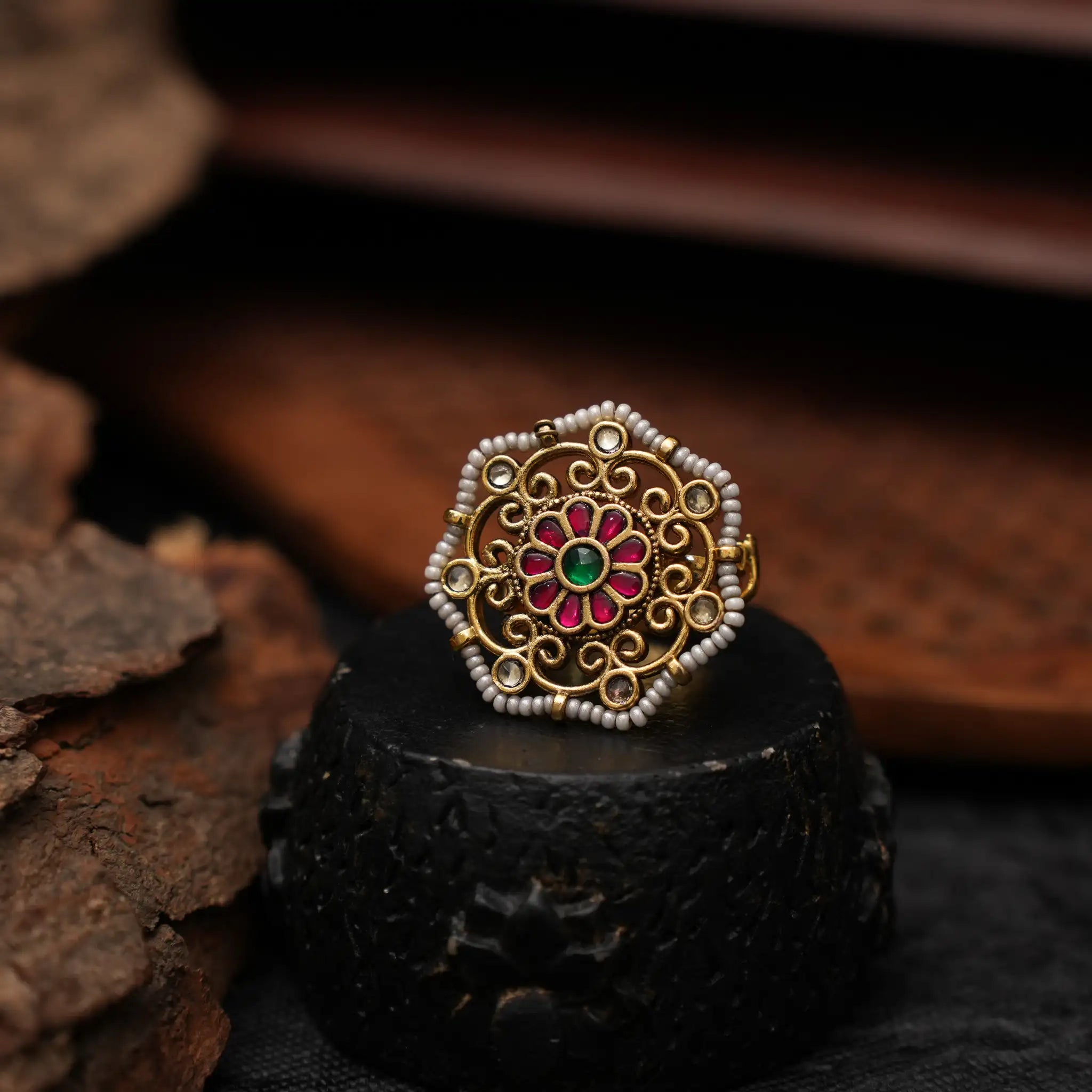 Maya Polki Ring