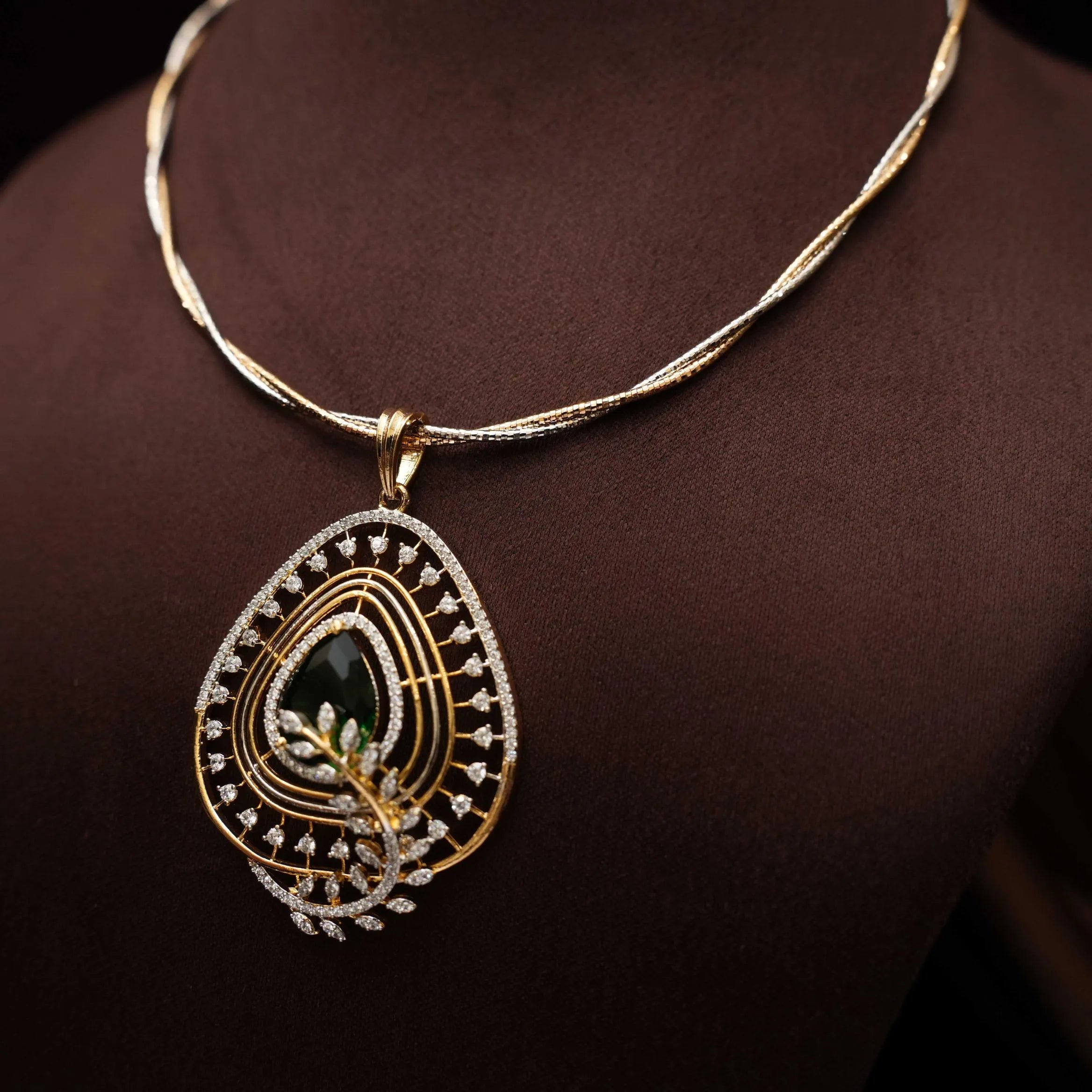 Maya Zircon Hasli Necklace