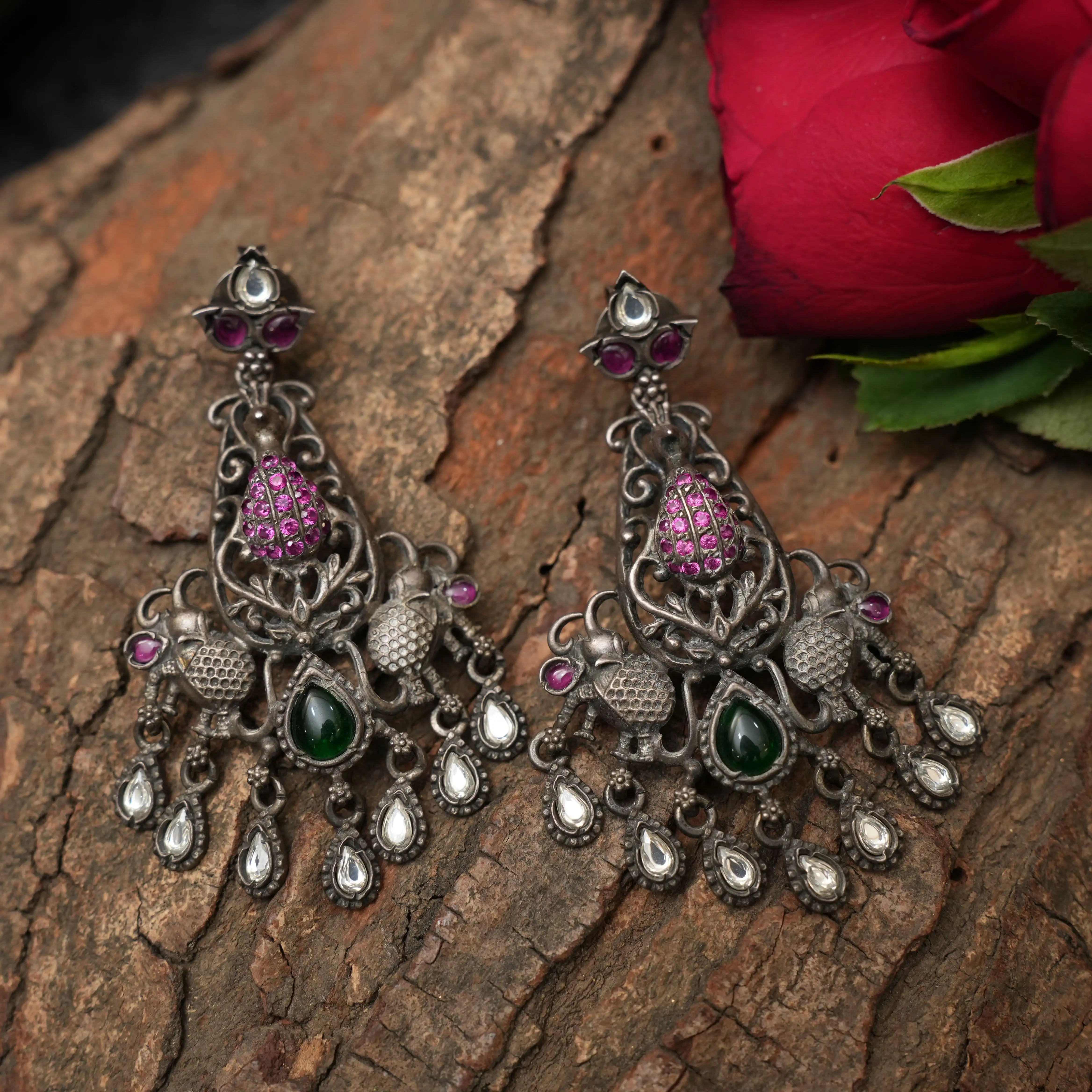 Medha Silver Earrings