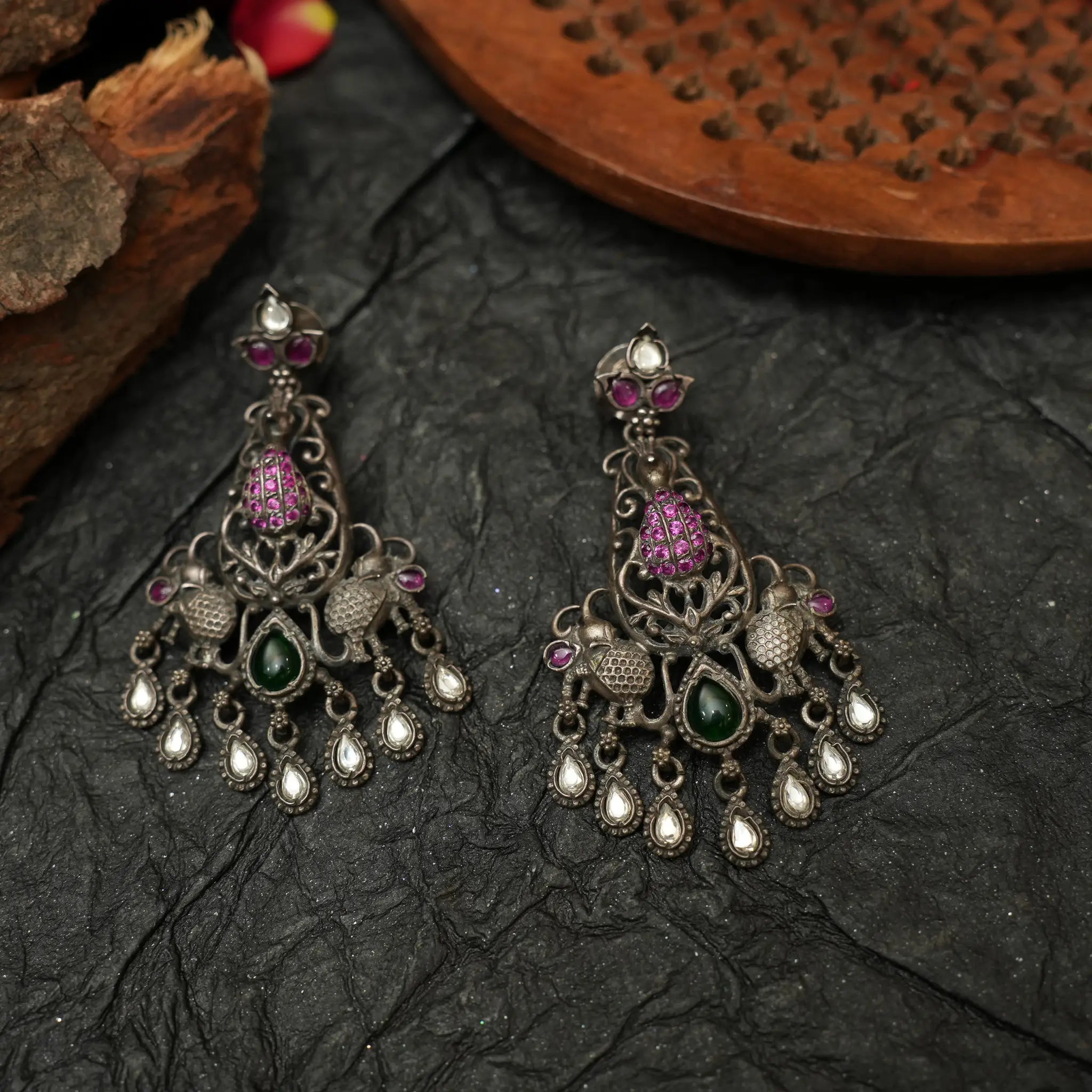 Medha Silver Earrings