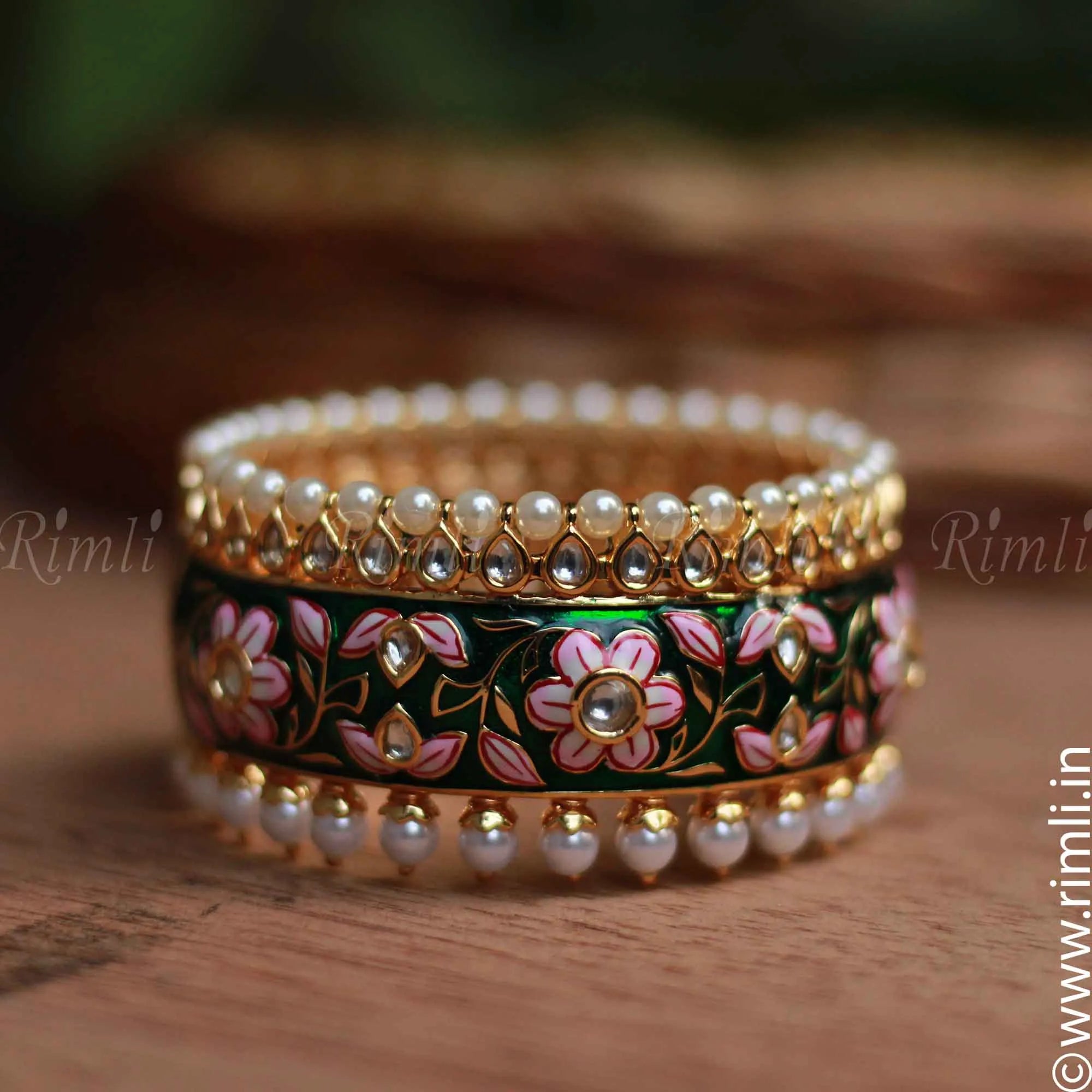 Meenakari Bangle - Green