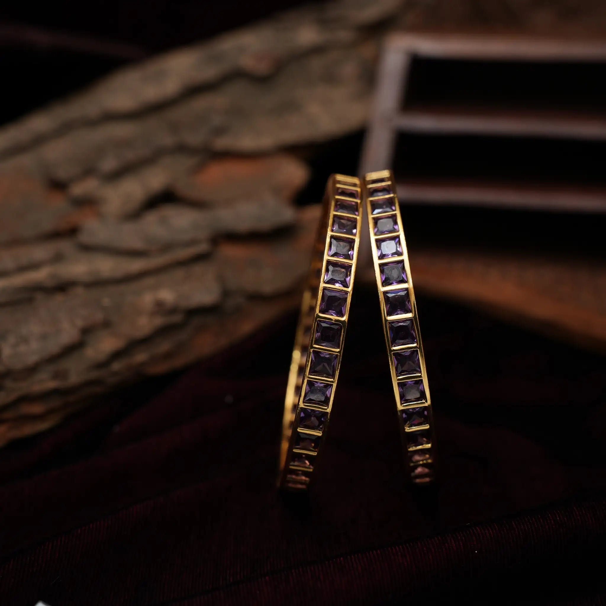 Meera Antique Bangles - Purple
