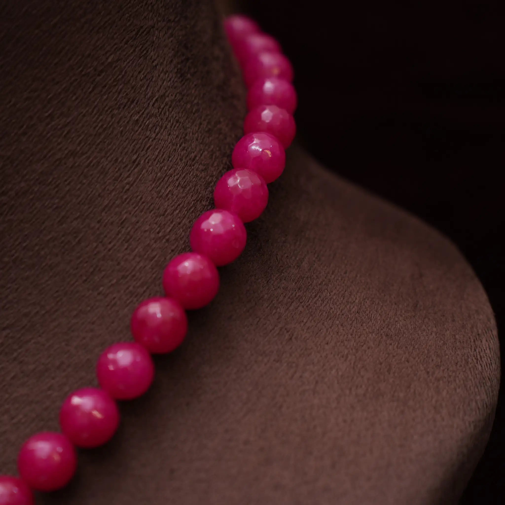 Meera Beaded Necklace - Reddish Pink
