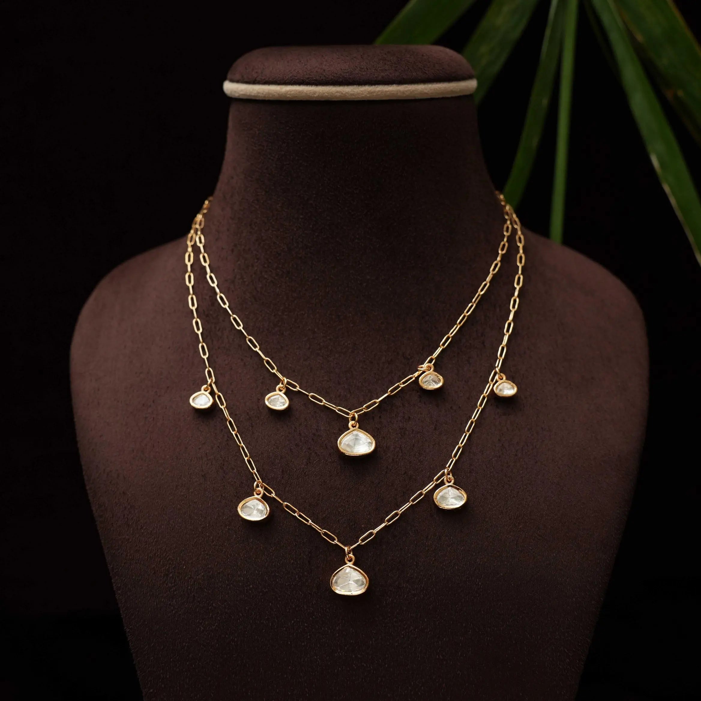 Mehr Minimal Polki Necklace