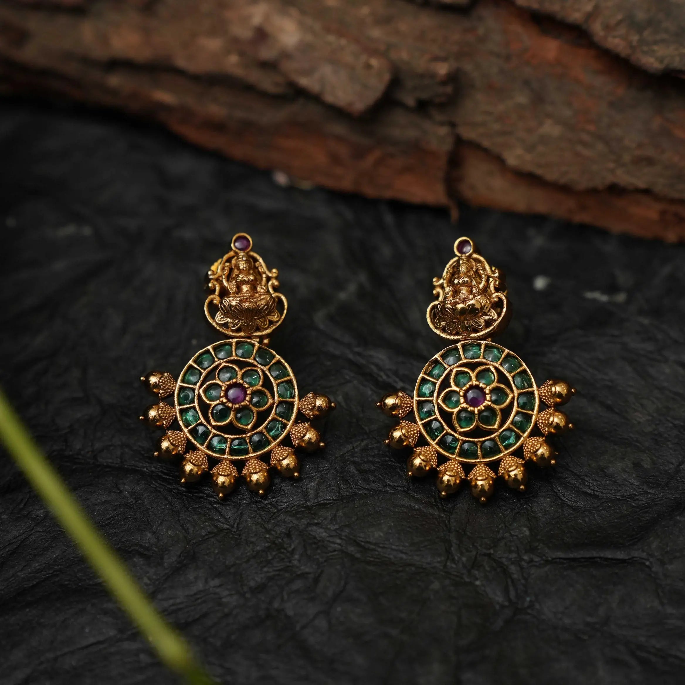 Merci Antique Earring - Green