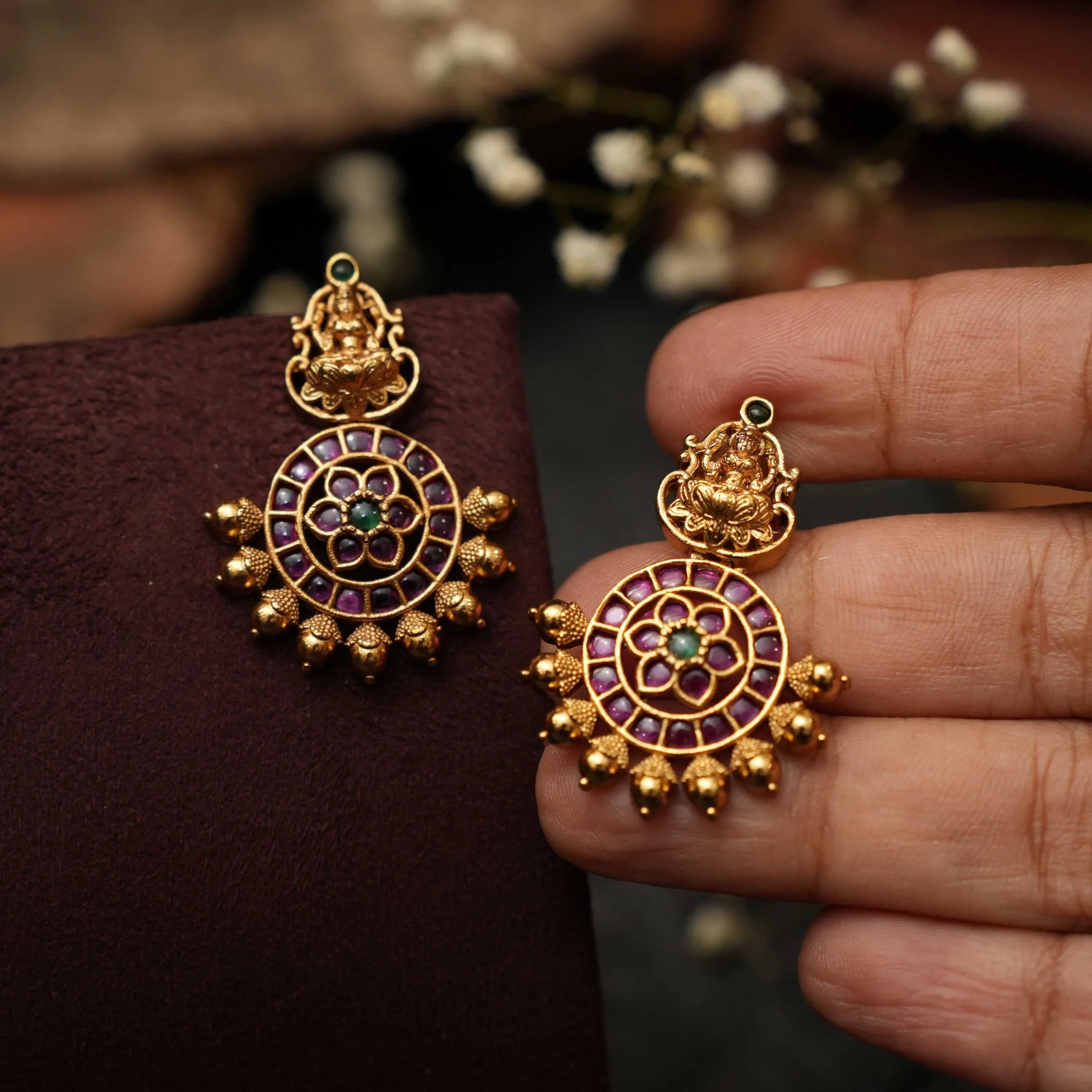 Merci Antique Earring - Red