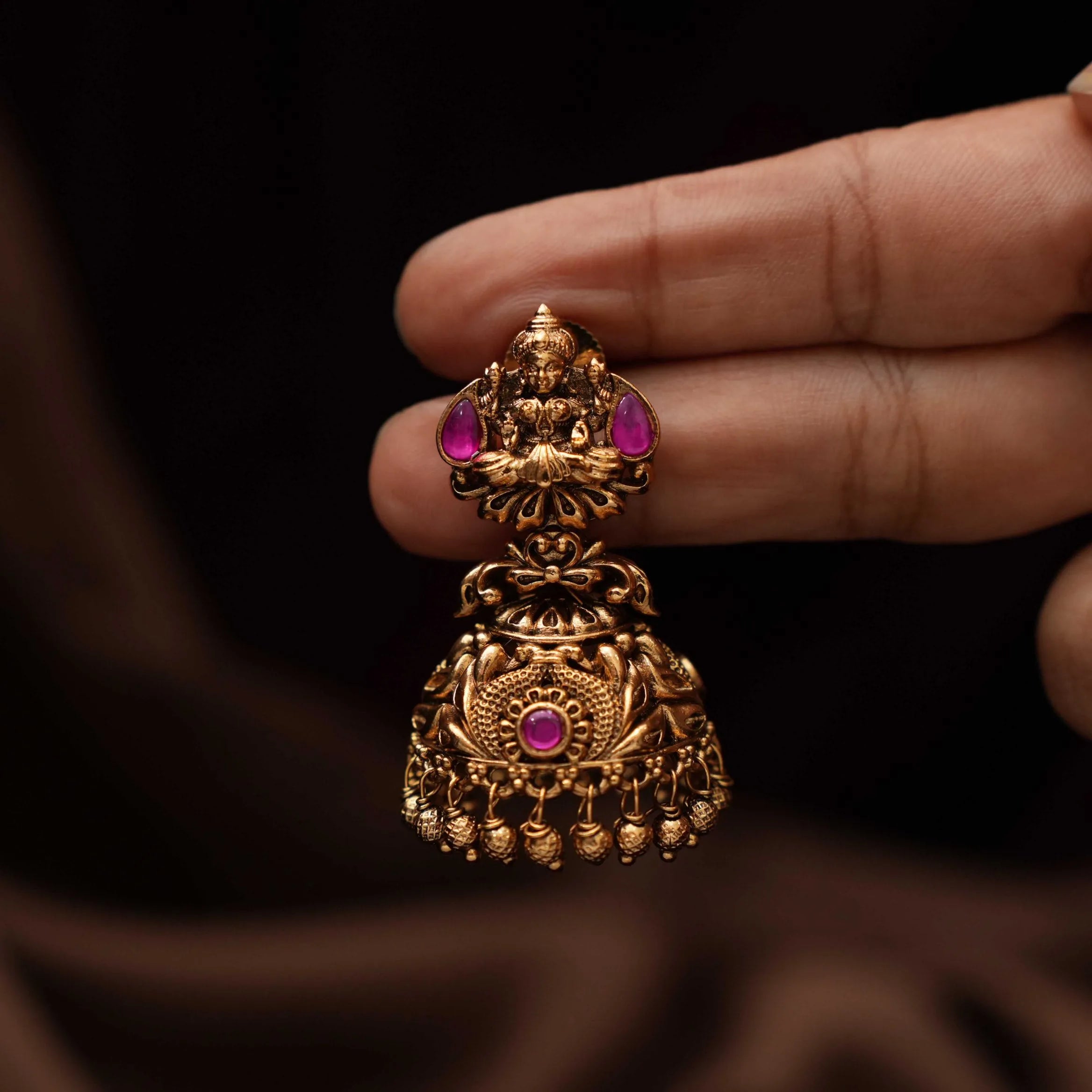 Miesha Antique Jhumka Earrings