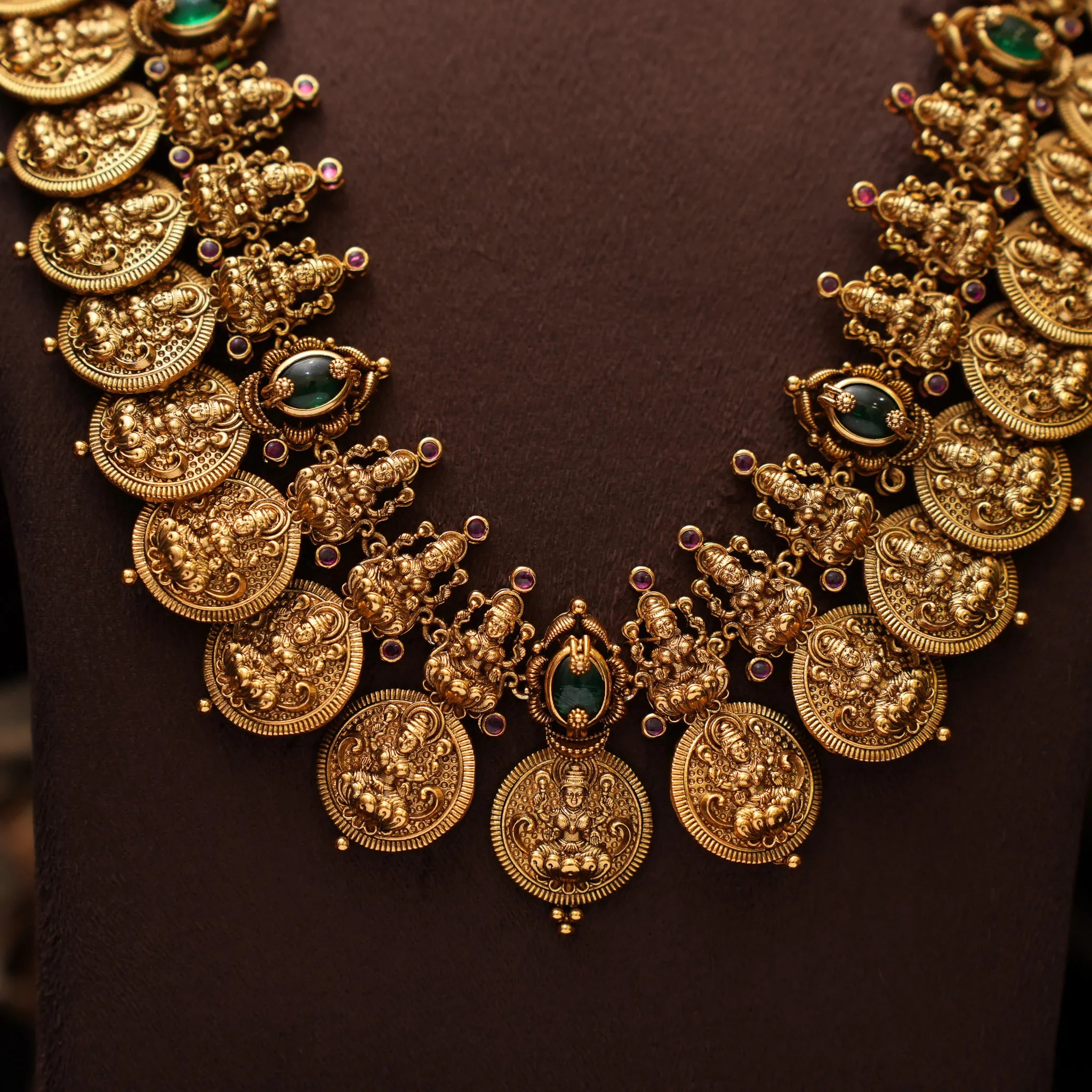 Mila Antique Necklace - Green