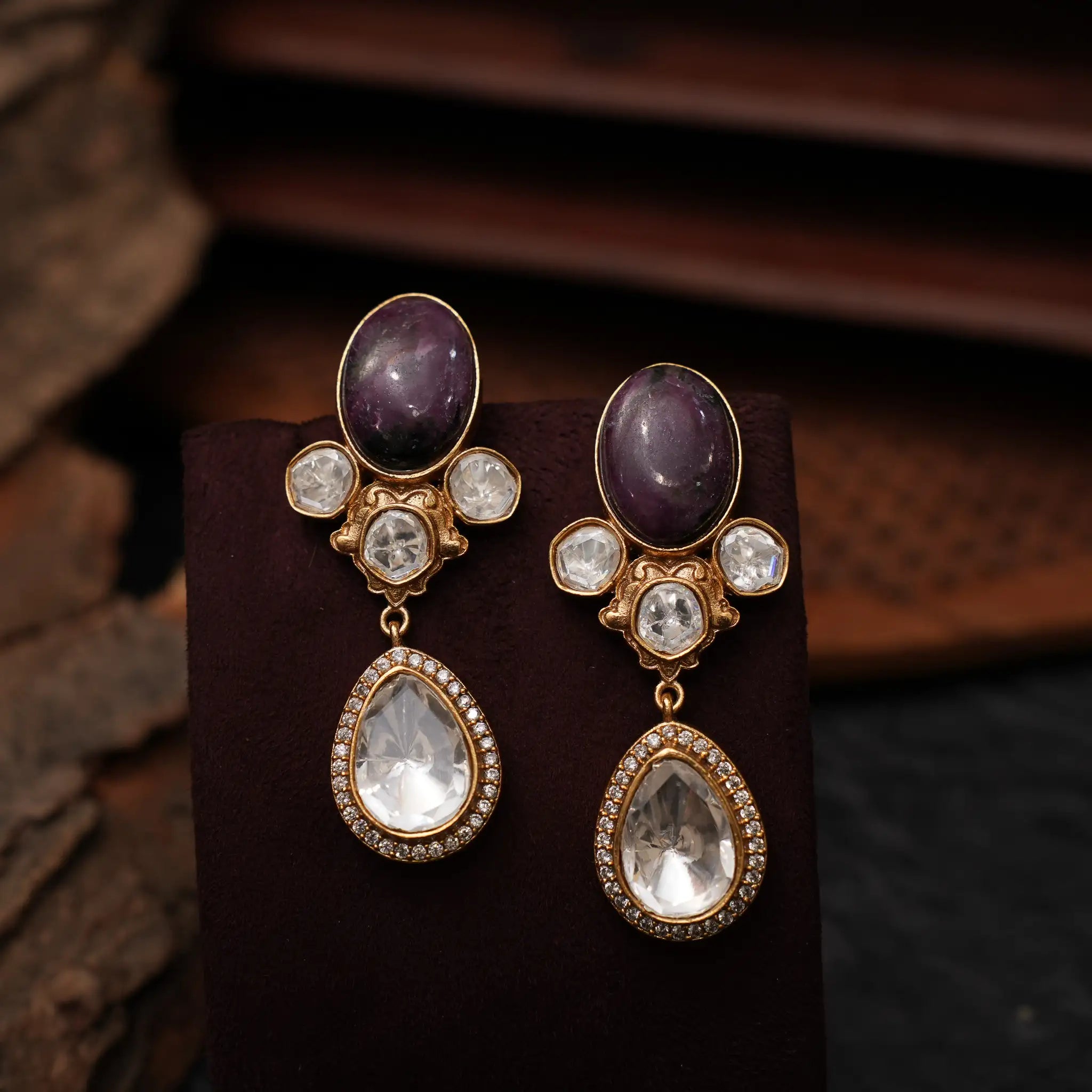 Minal Polki Designer Earrings