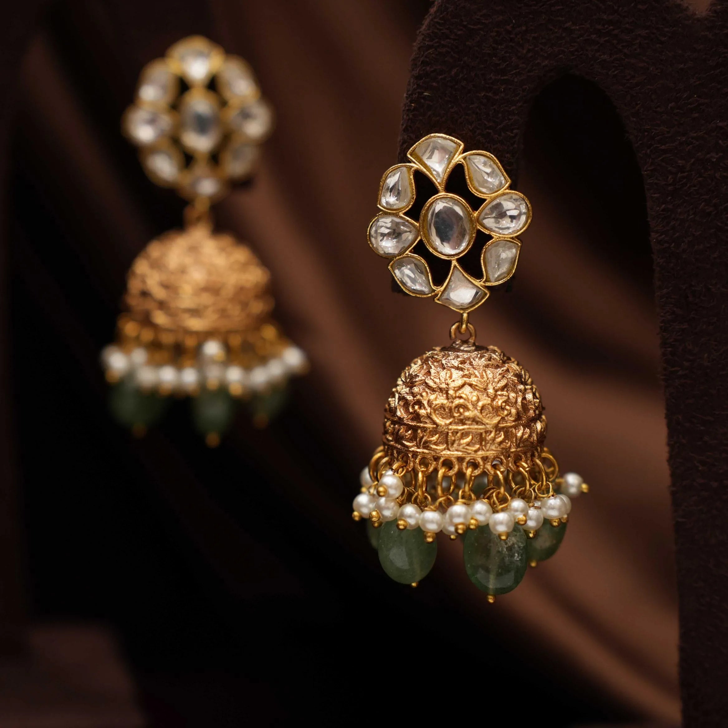 Miranya Polki Jhumka Earrings