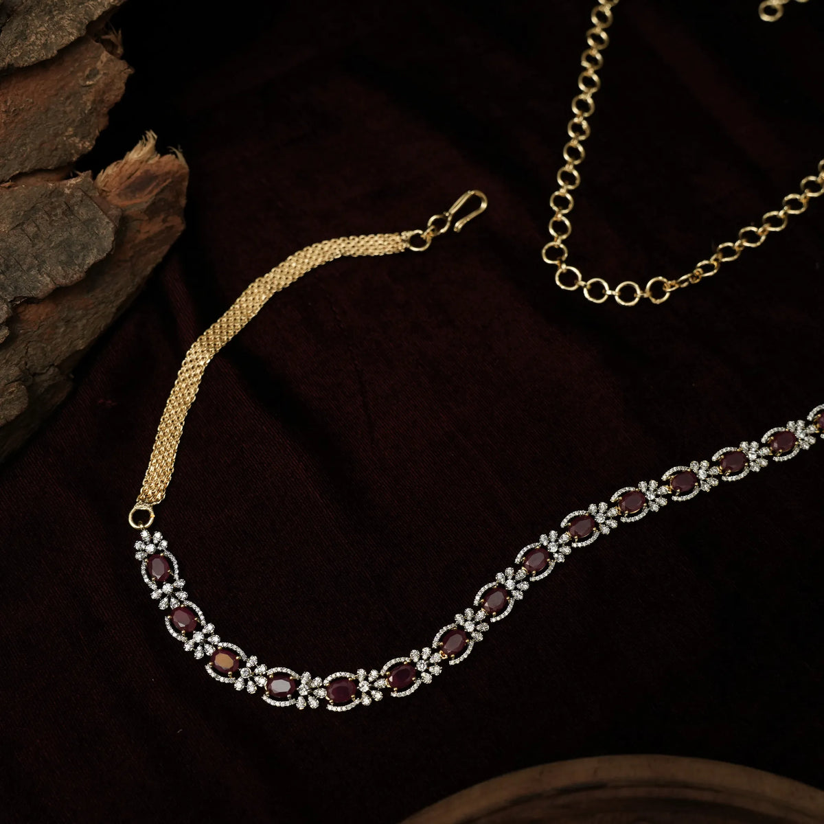 Mishika Zircon Hip Belt - Pink