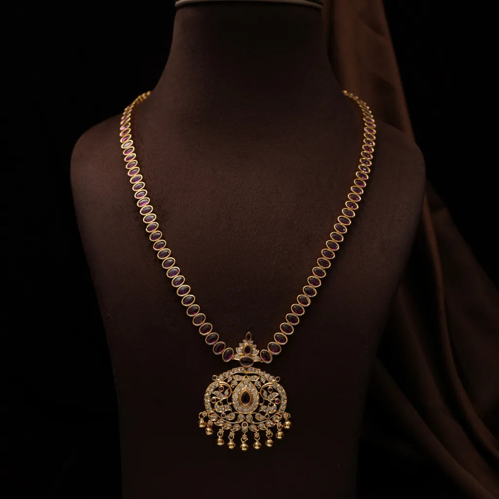 Mishree Antique Necklace - Red Long