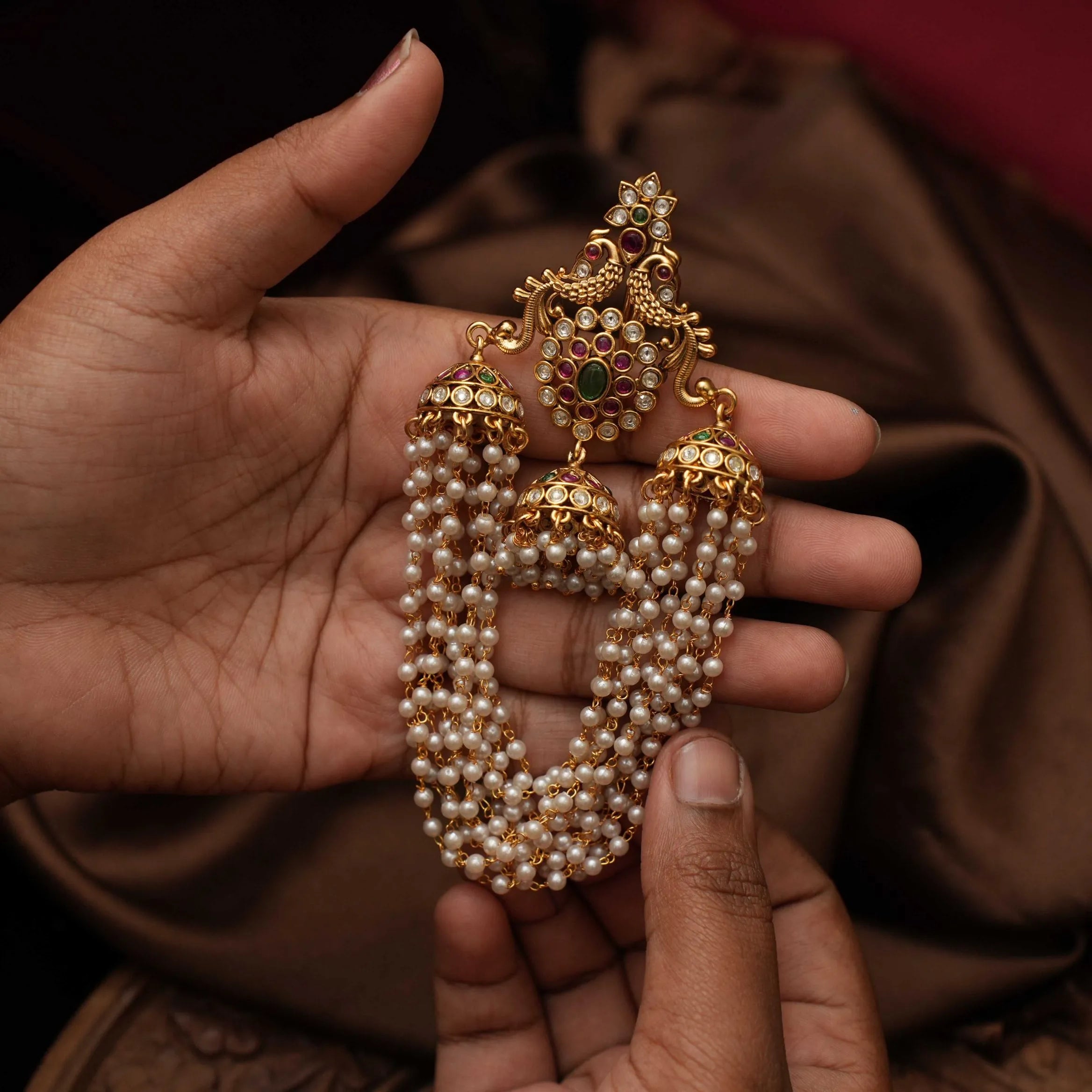 Mishti Antique Jadai Billai / Hair Brooch
