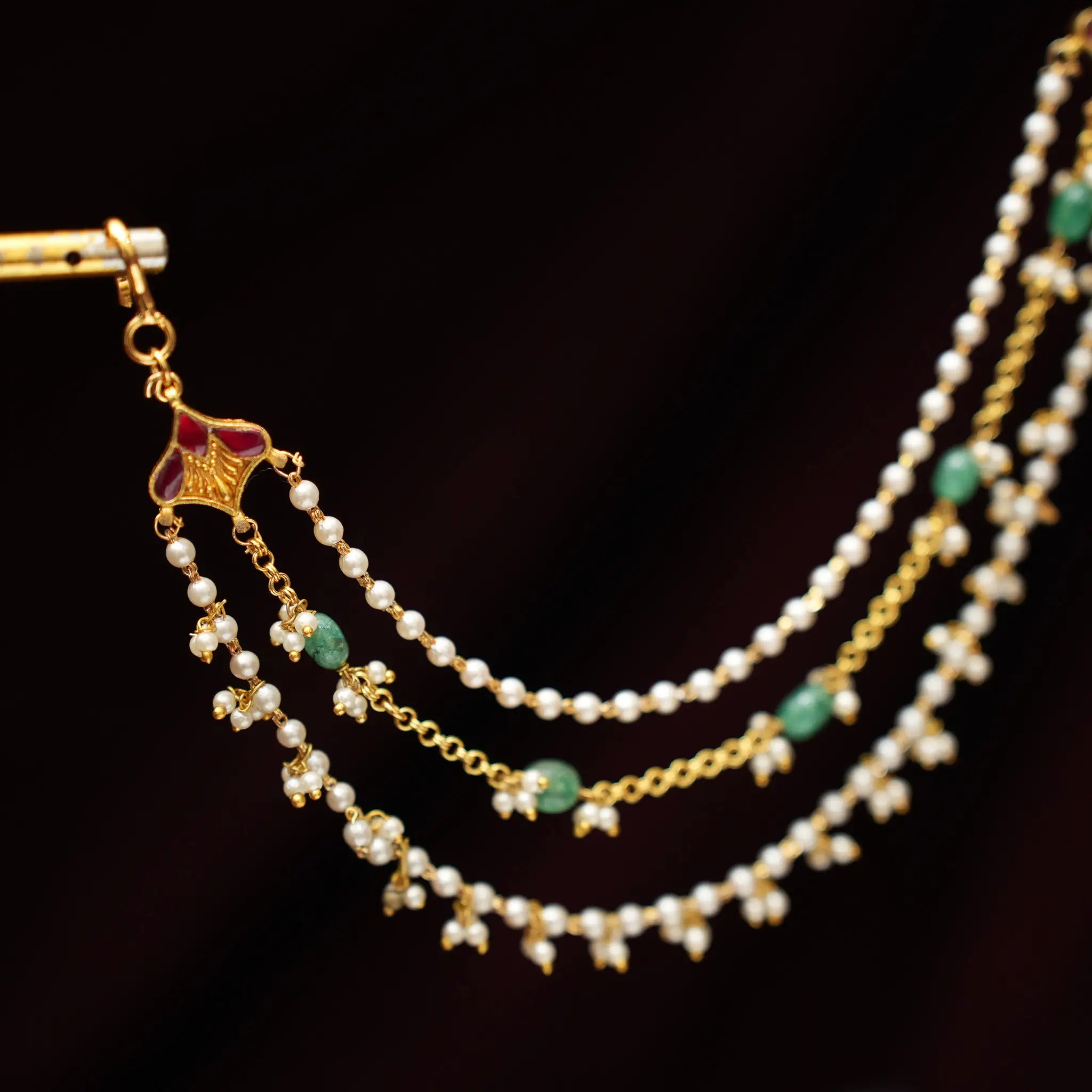 Mridhula Polki Ear Chain