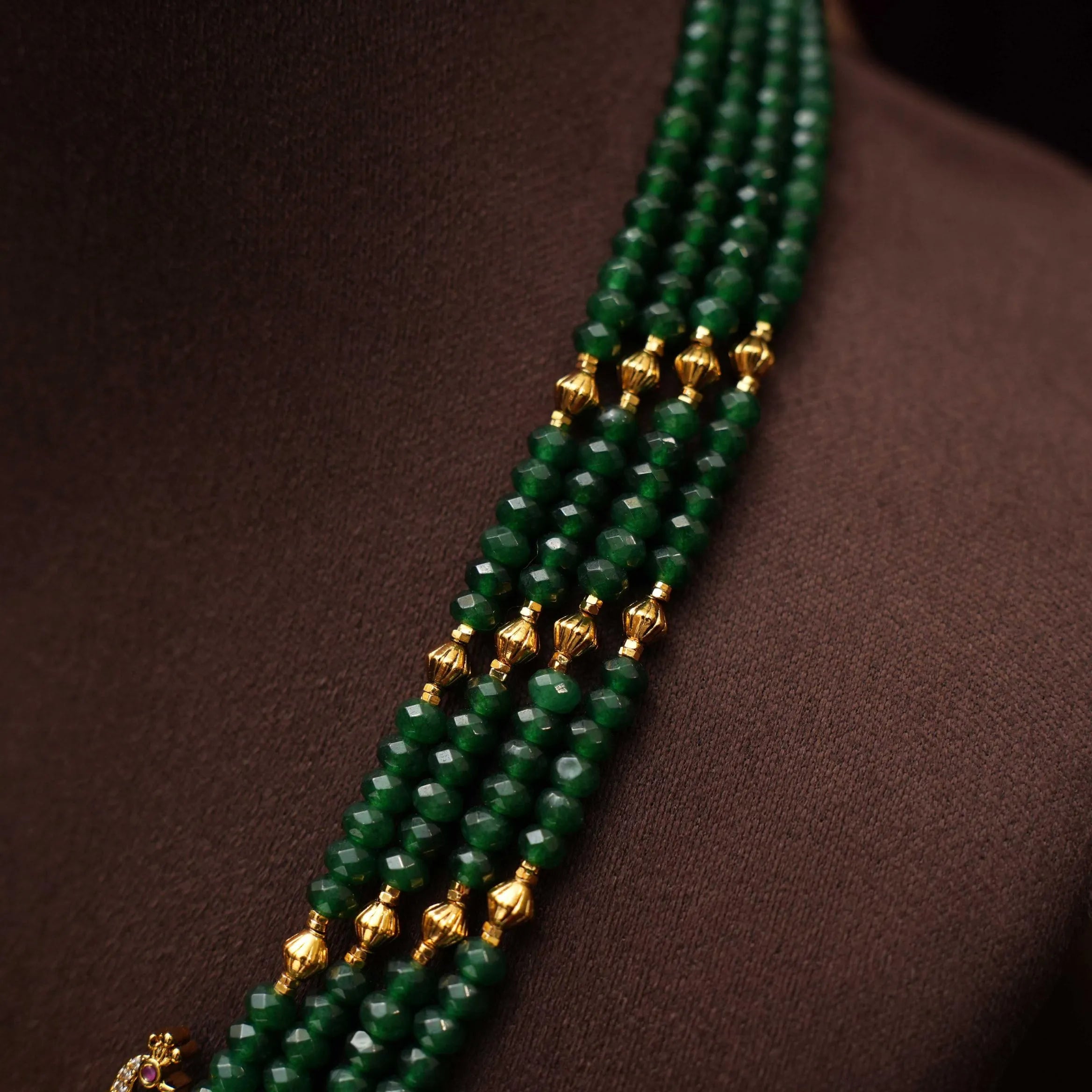 Naira Beaded Necklace - Green