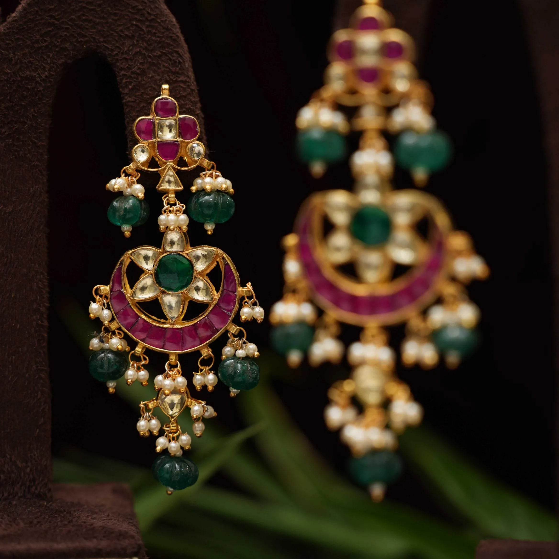 Nanda Chandbali Earrings - Rimli Boutique