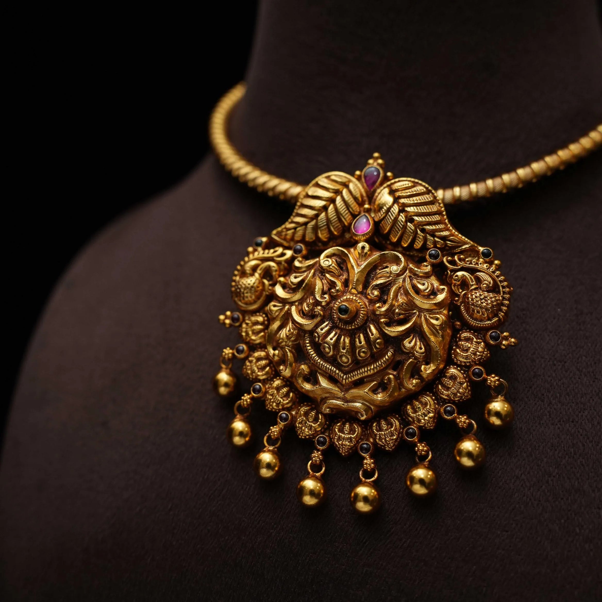 Nethra Silver Hasli Necklace - Laya