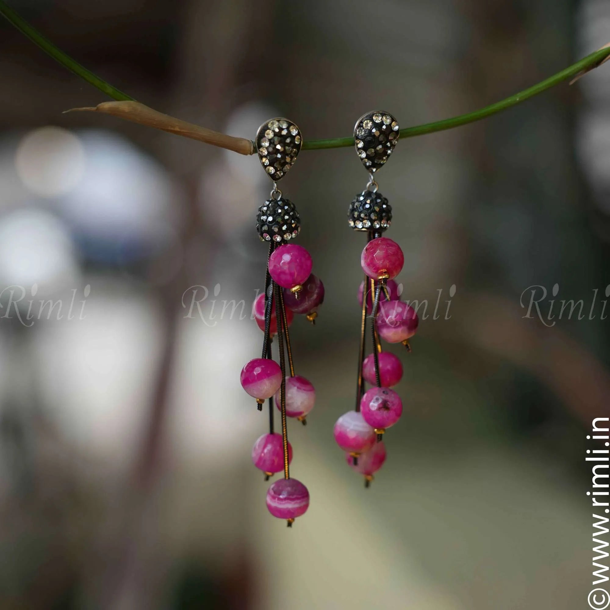 Abhaya Designer Earrings - Baby Pink