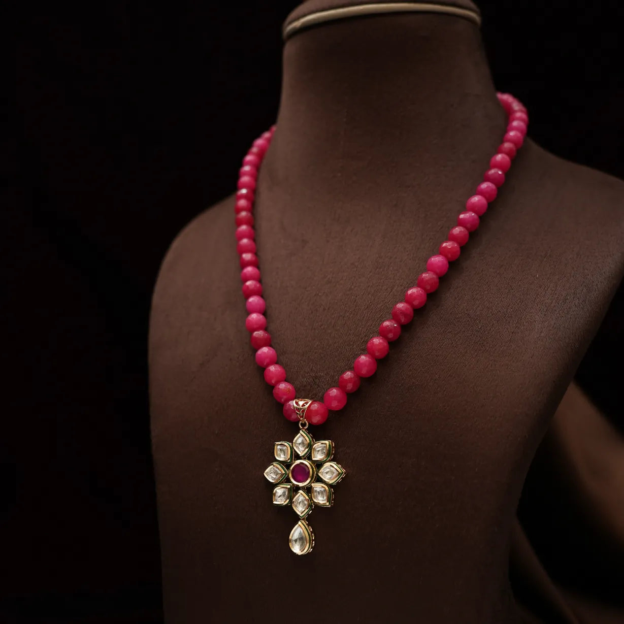 Niddhi Beaded Kundan Necklace